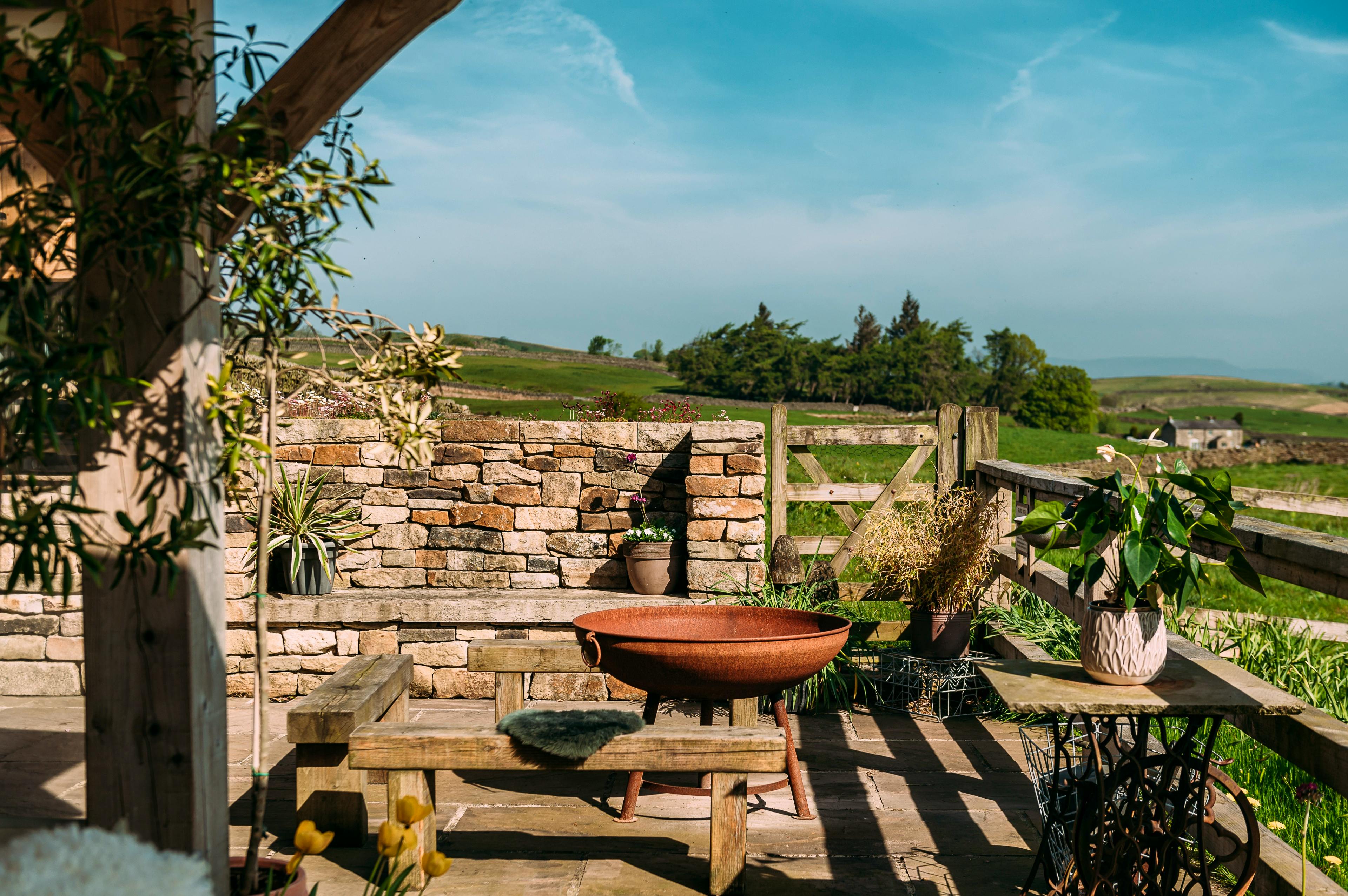 Rustic Fire Pit at The Hub