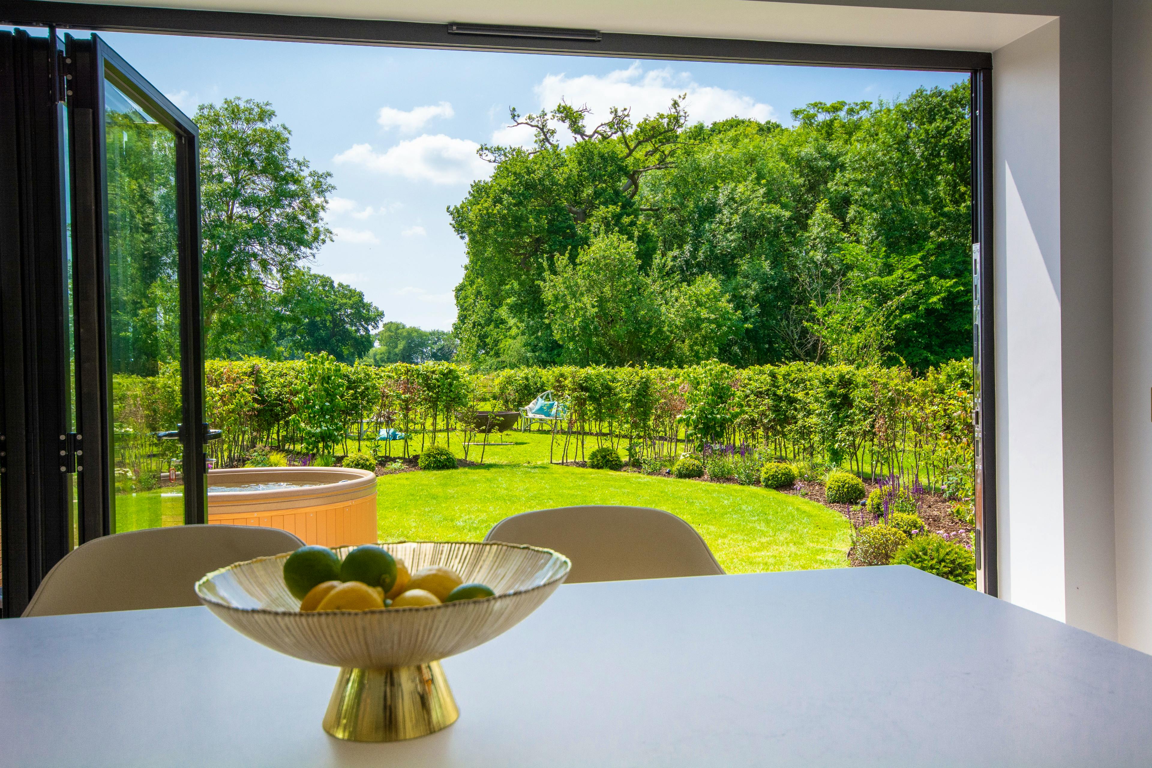 View of the garden from the kitchen