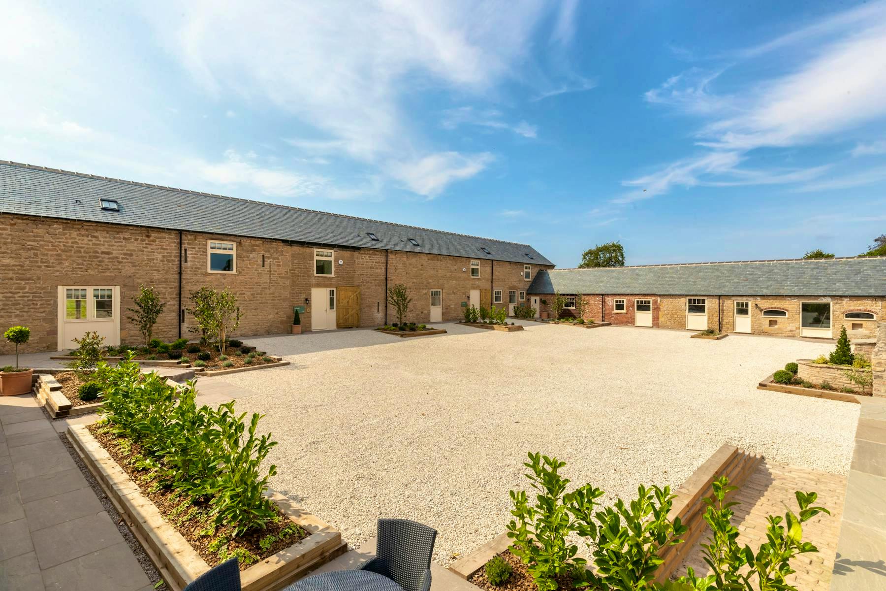 The Barns are set in a Courtyard