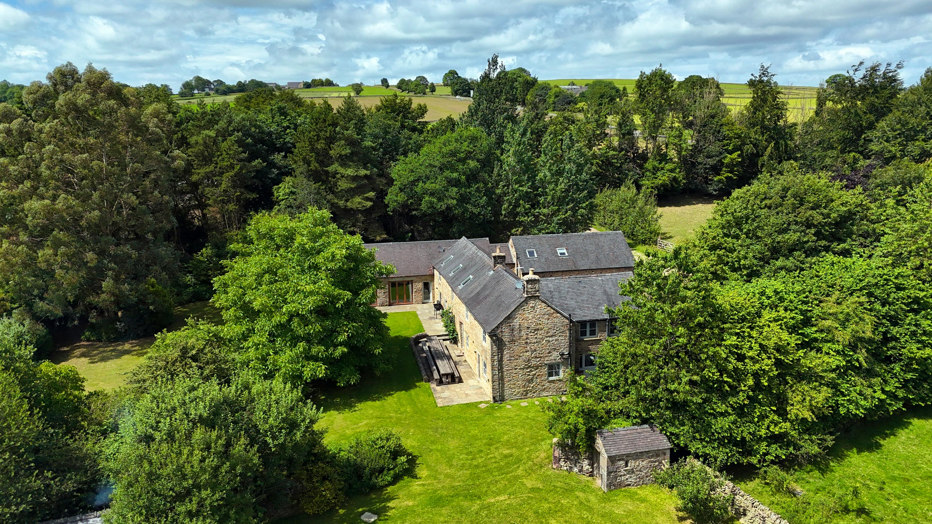 Aerial view of the property