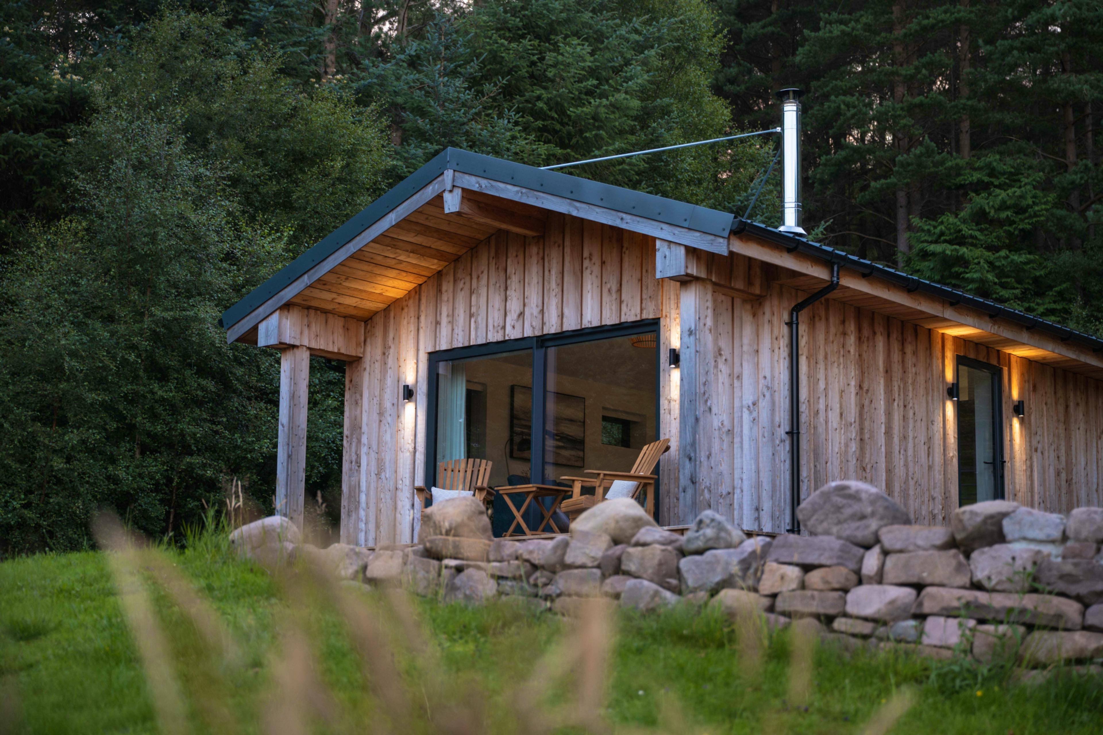 Cabin view from the garden