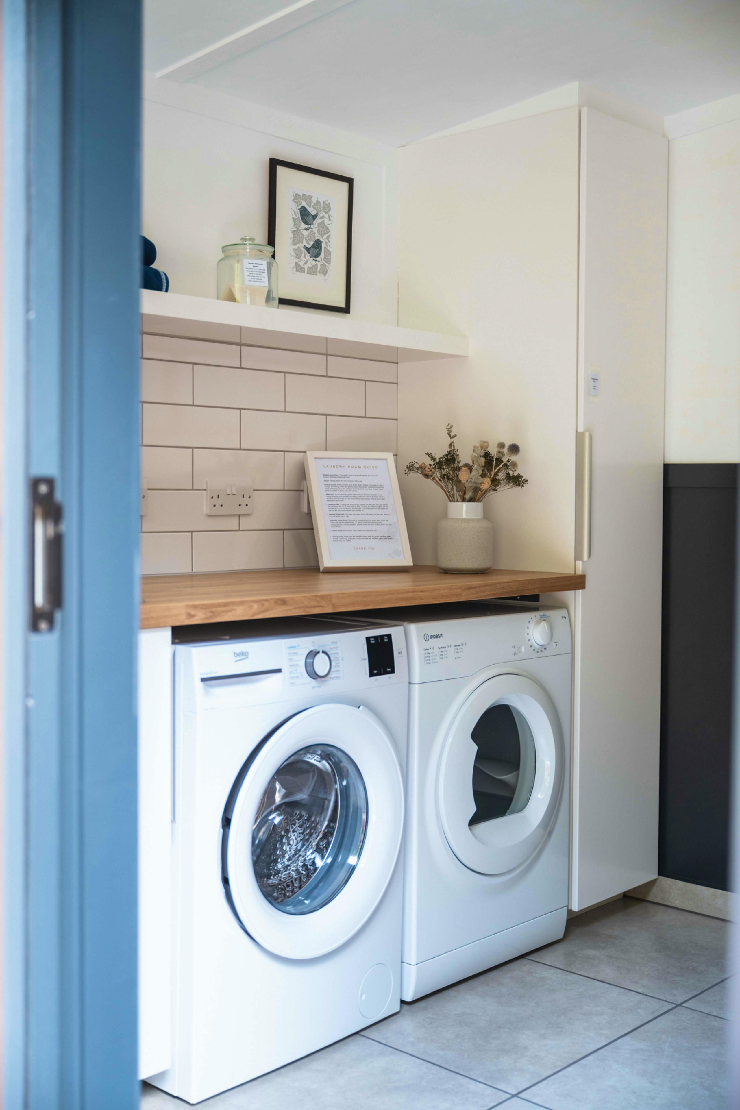 Laundry room washer and dryer