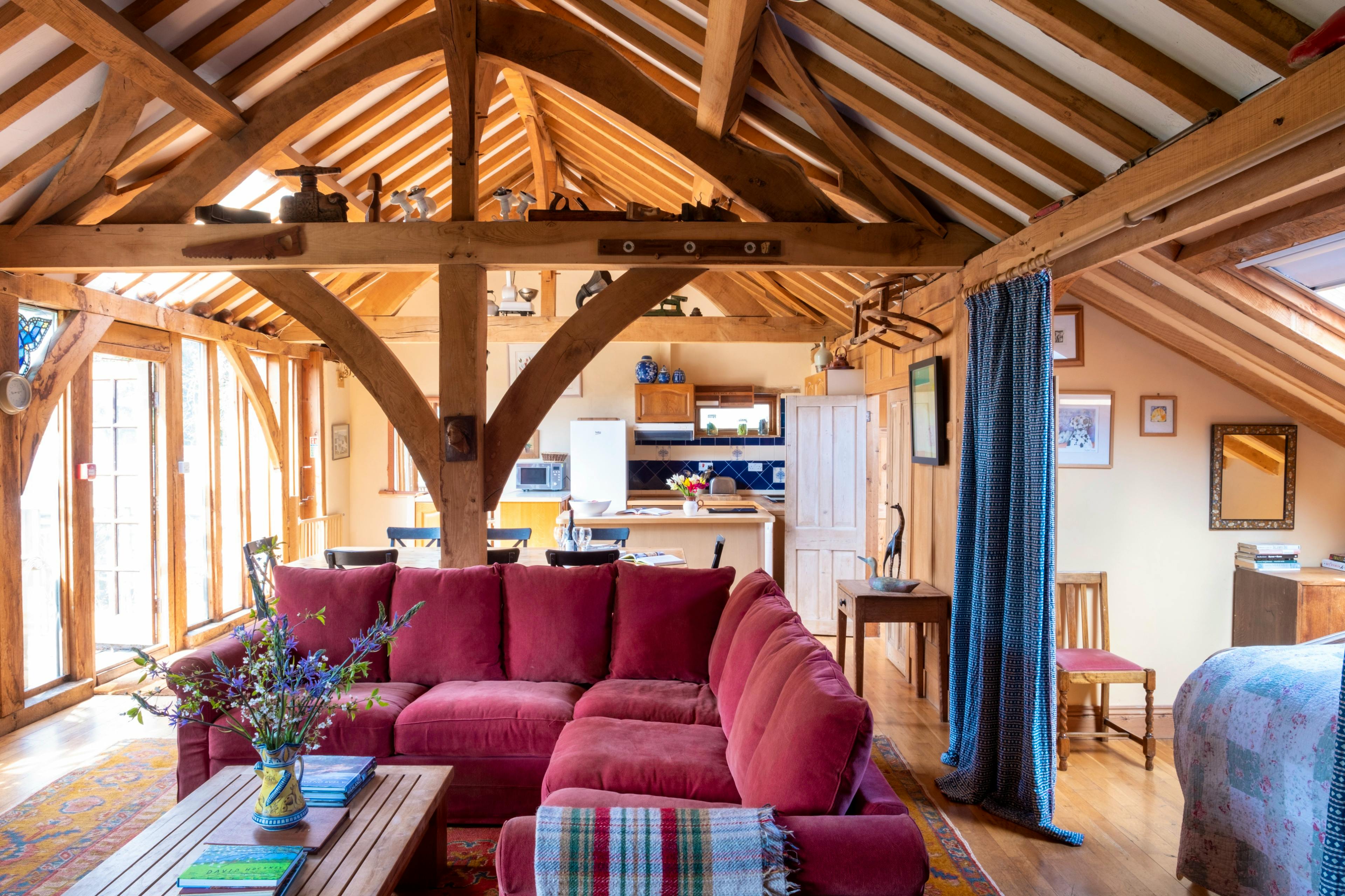 The open plan kitchen/sitting area