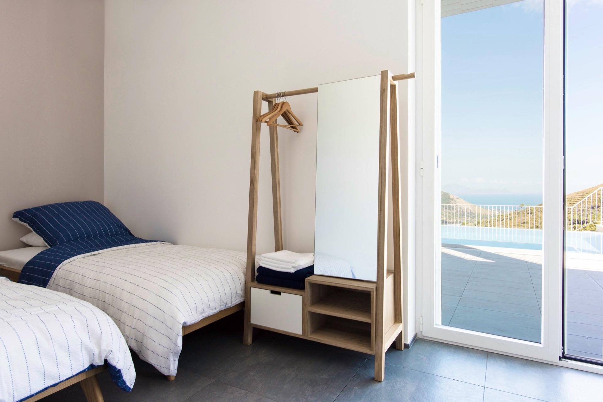 Bedroom on pool level