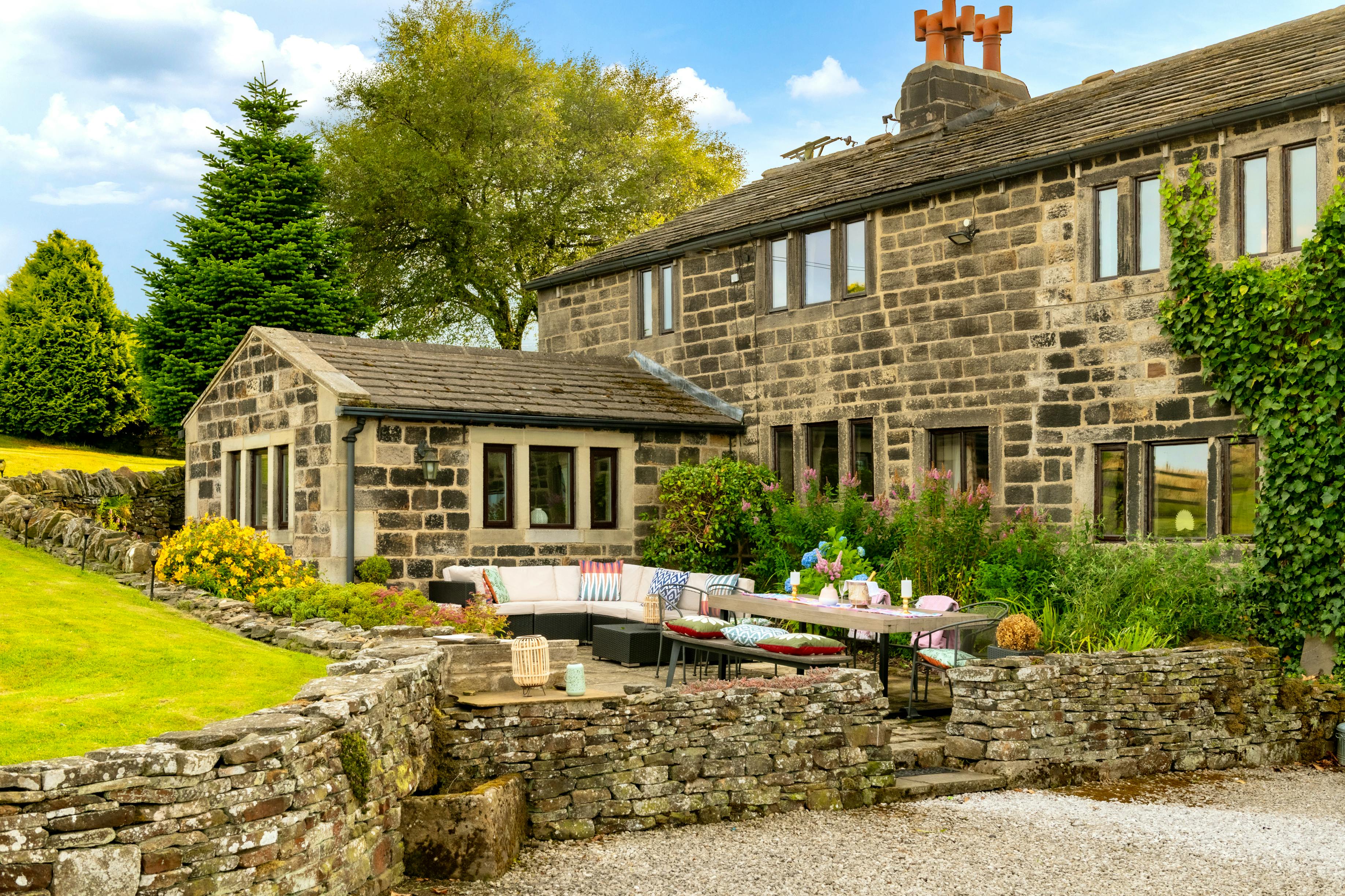 Garden sofas, dining table and BBQ