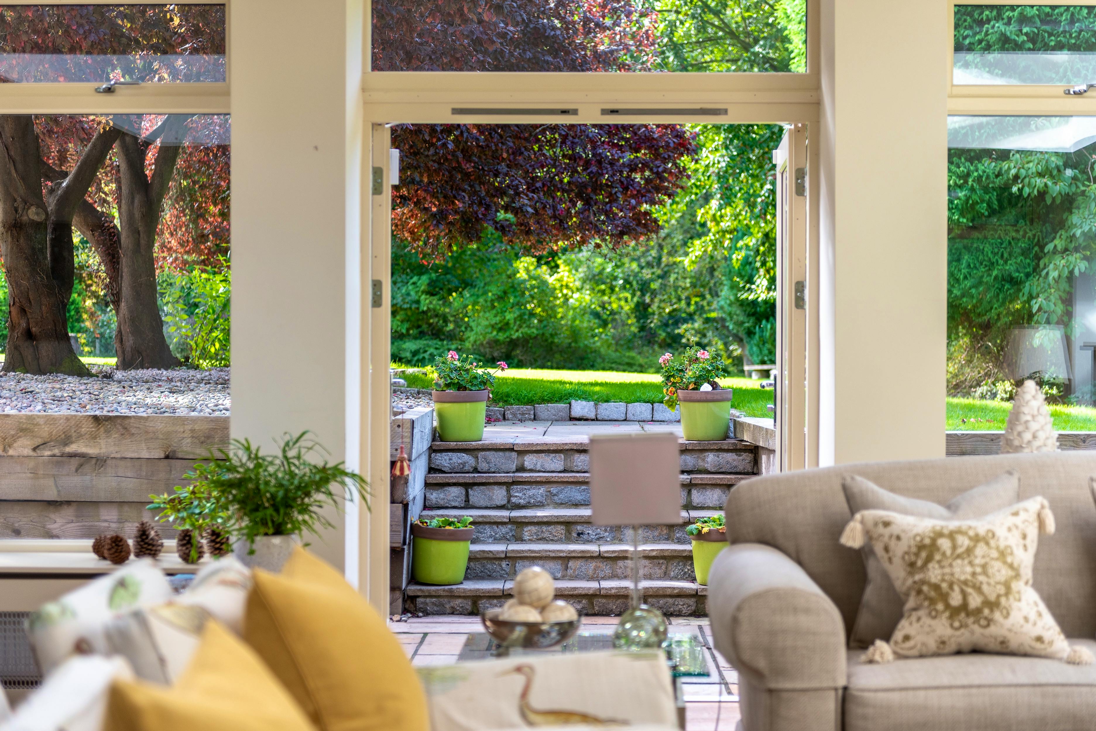 Orangery with doors open 
