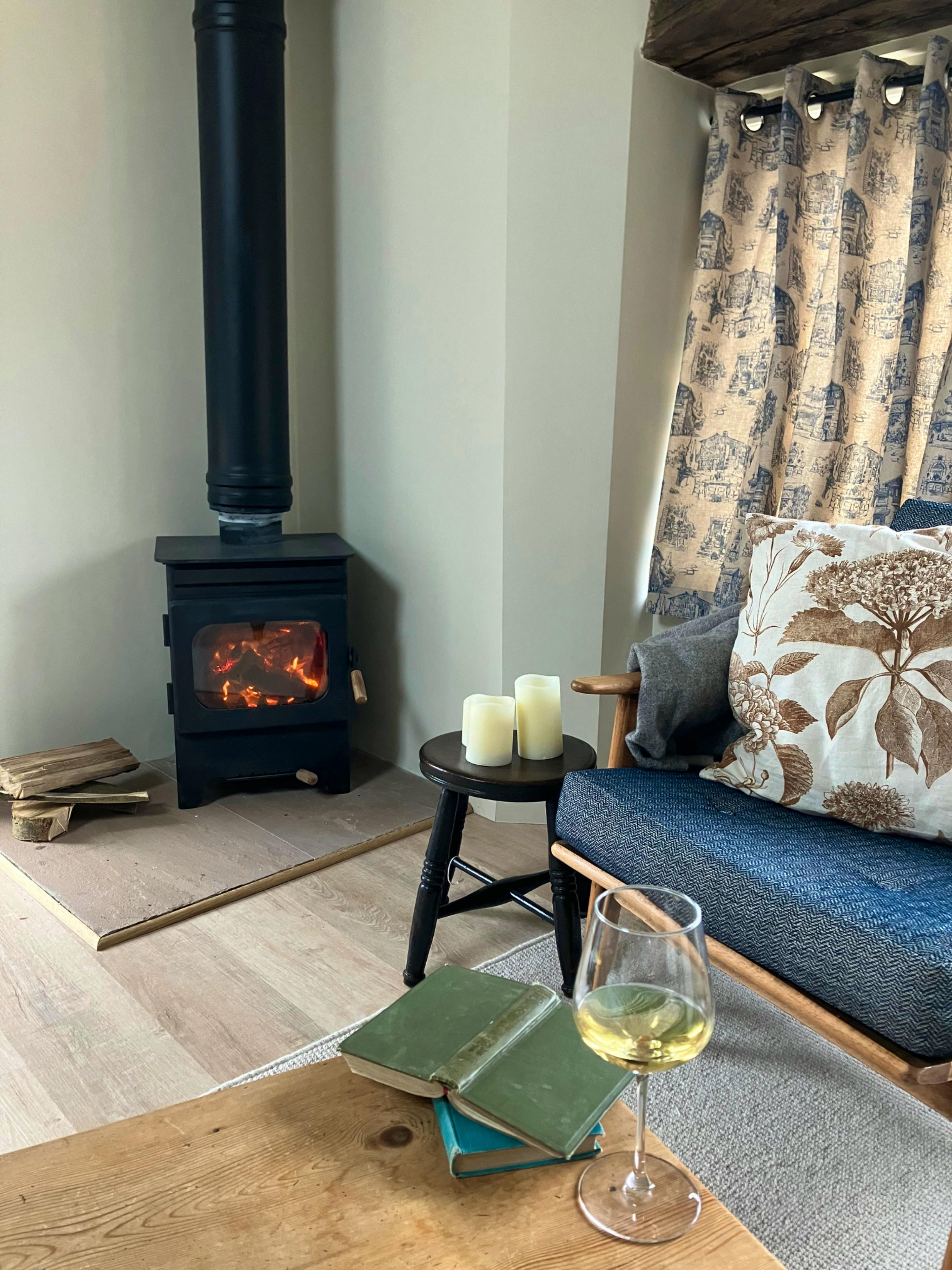 Cosy night in, with log burner