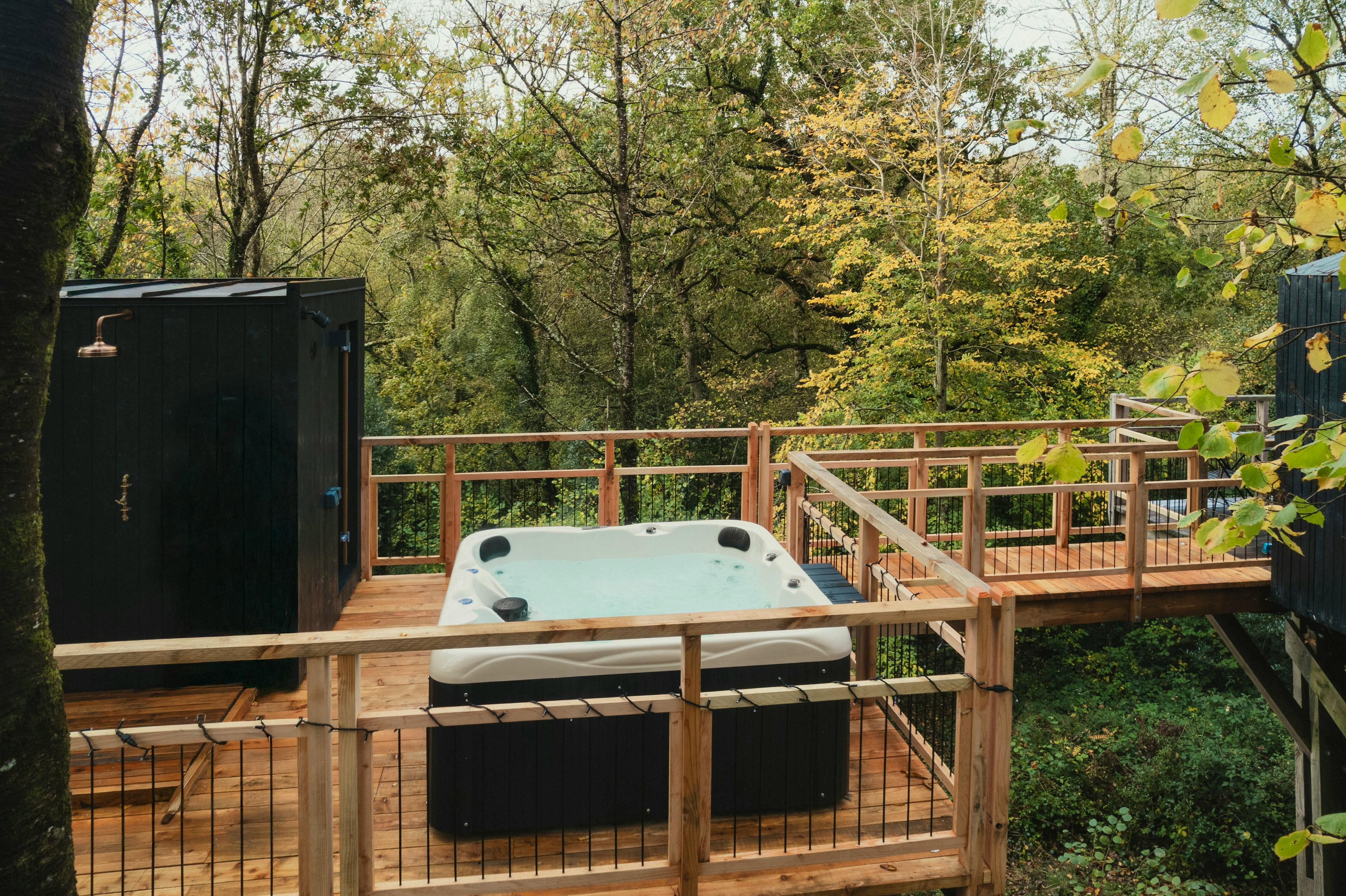 Relax in the hot tub