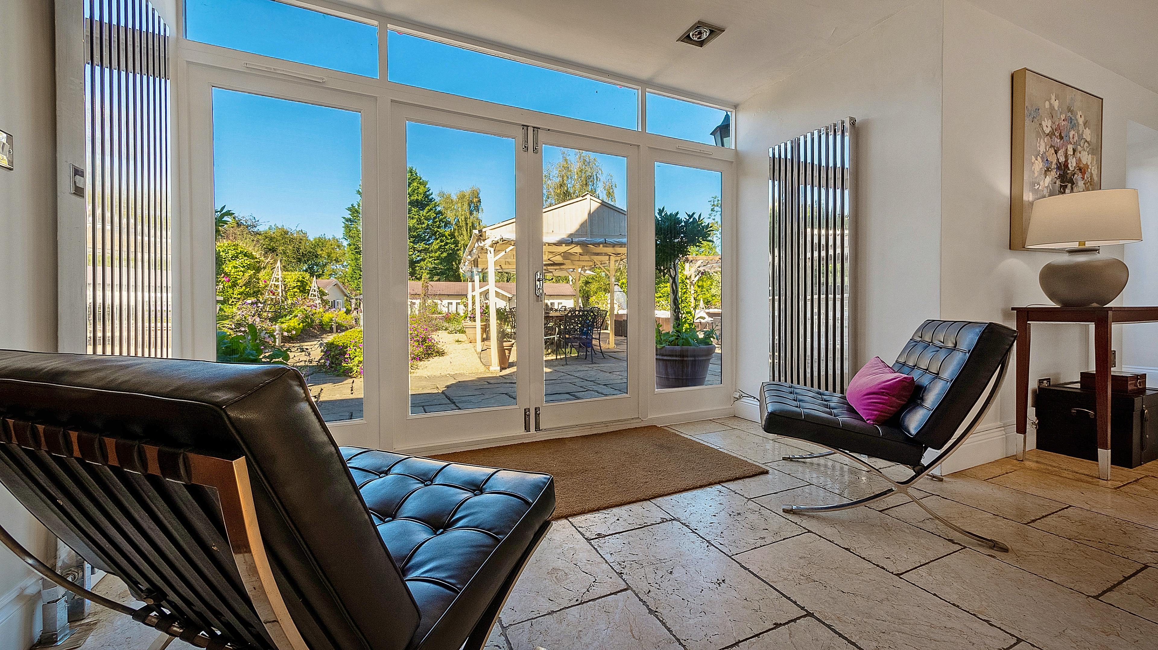Kitchen French doors to garden