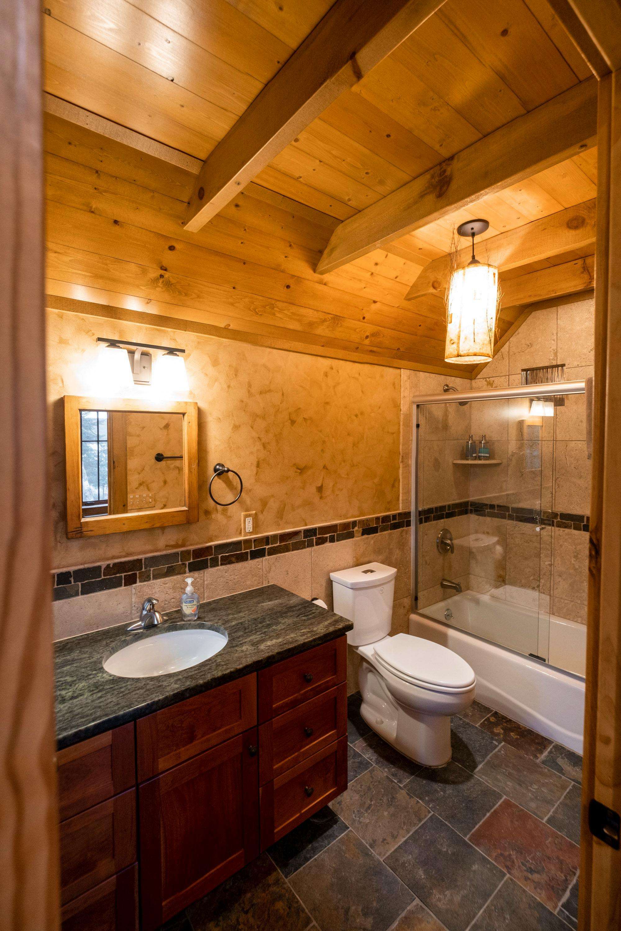 Attached bath, bedroom #1.