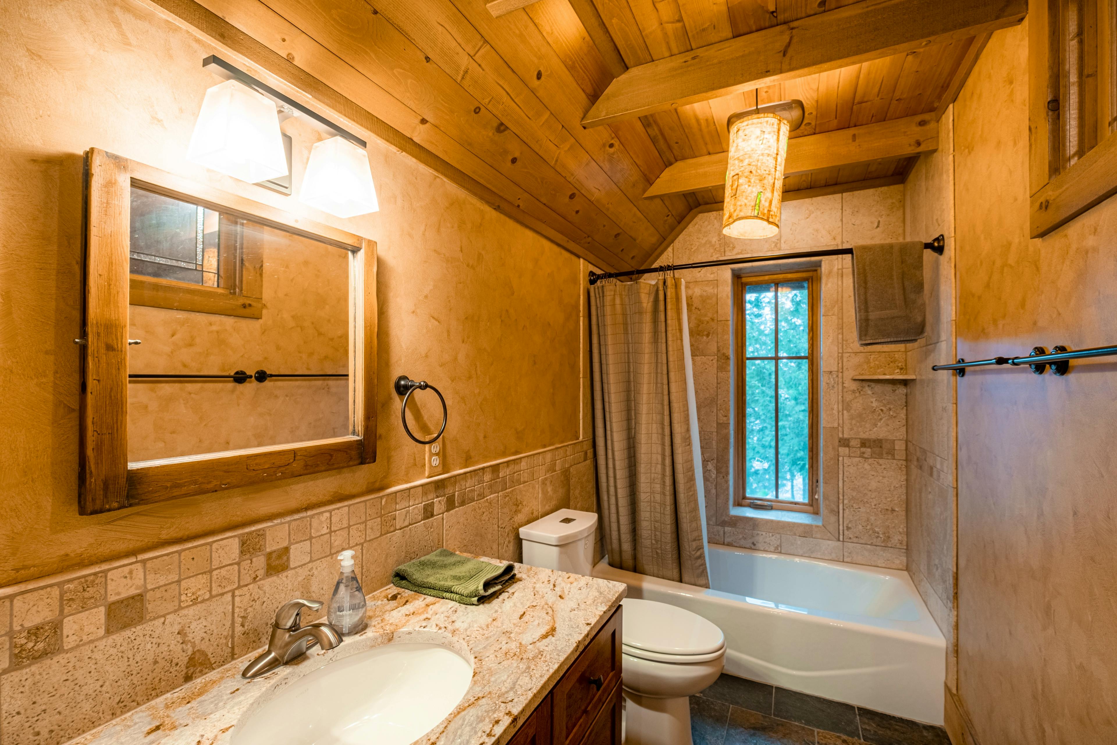 Bathroom #2. A bath with a view!