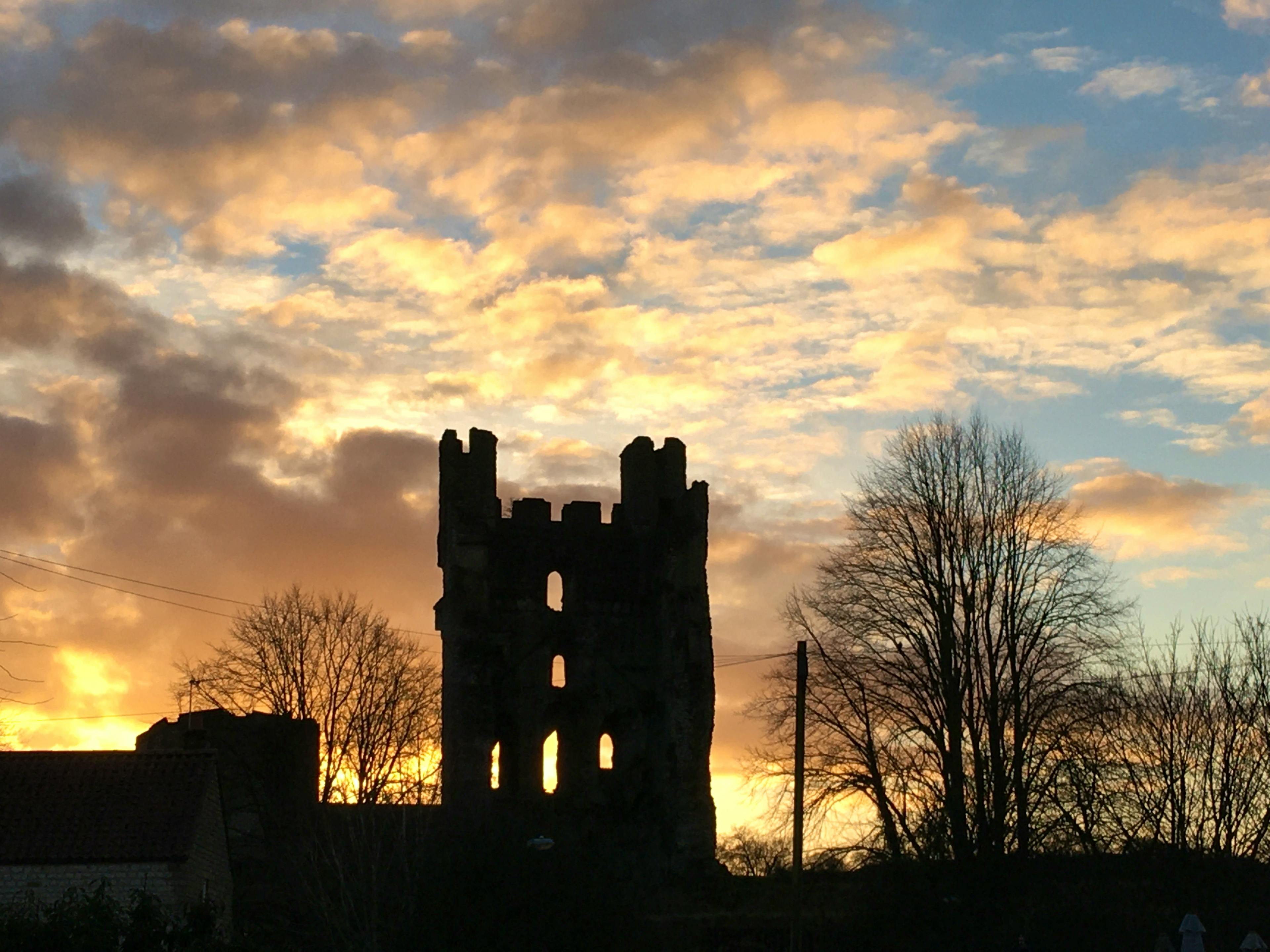 A castle view from the courtyard 