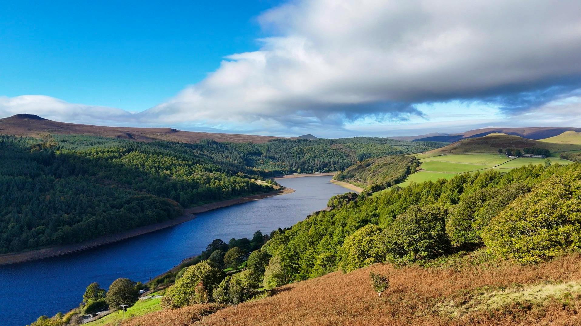 Ladybower reservoir nearby 