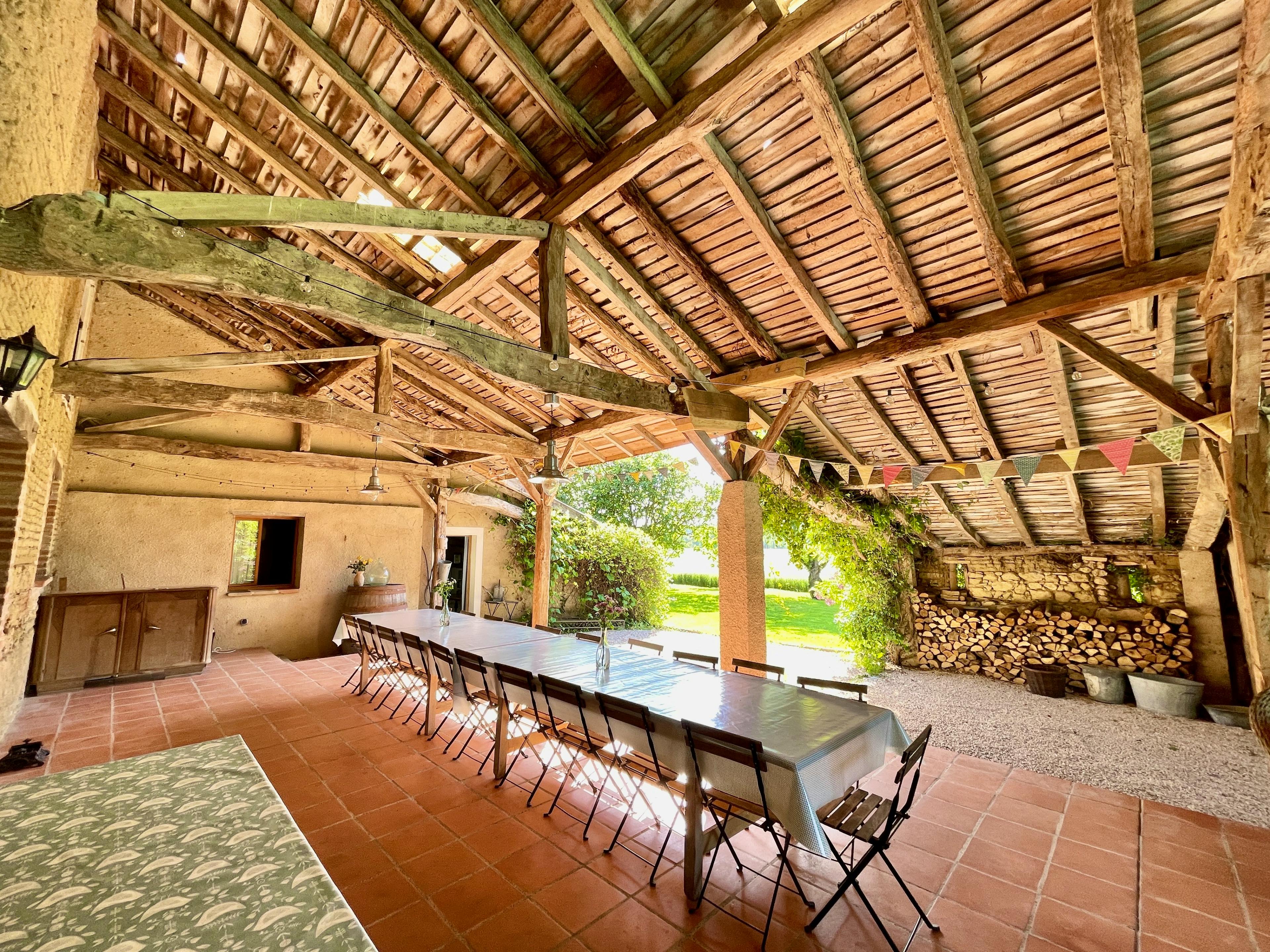 Covered Terrace & Table for 22