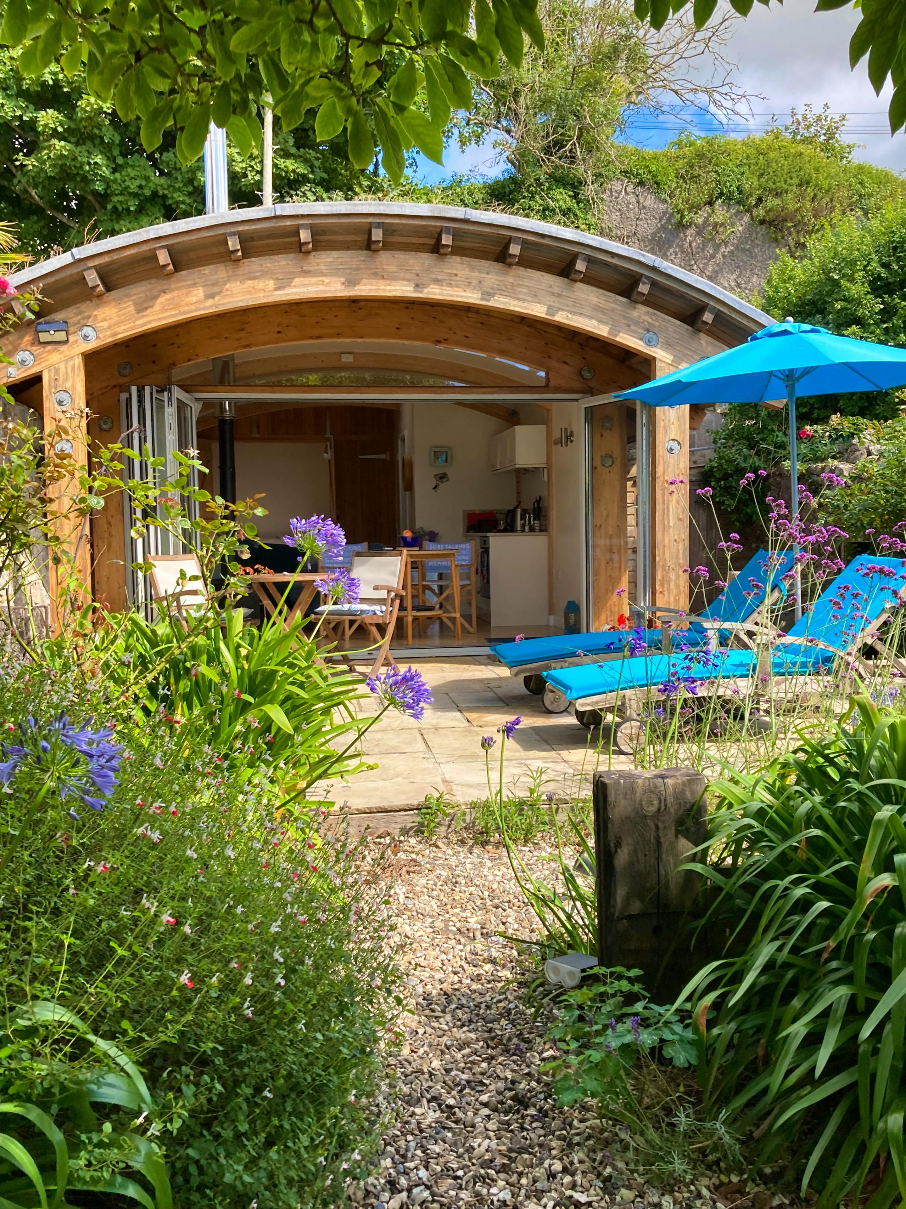 Relax on the patio sun loungers