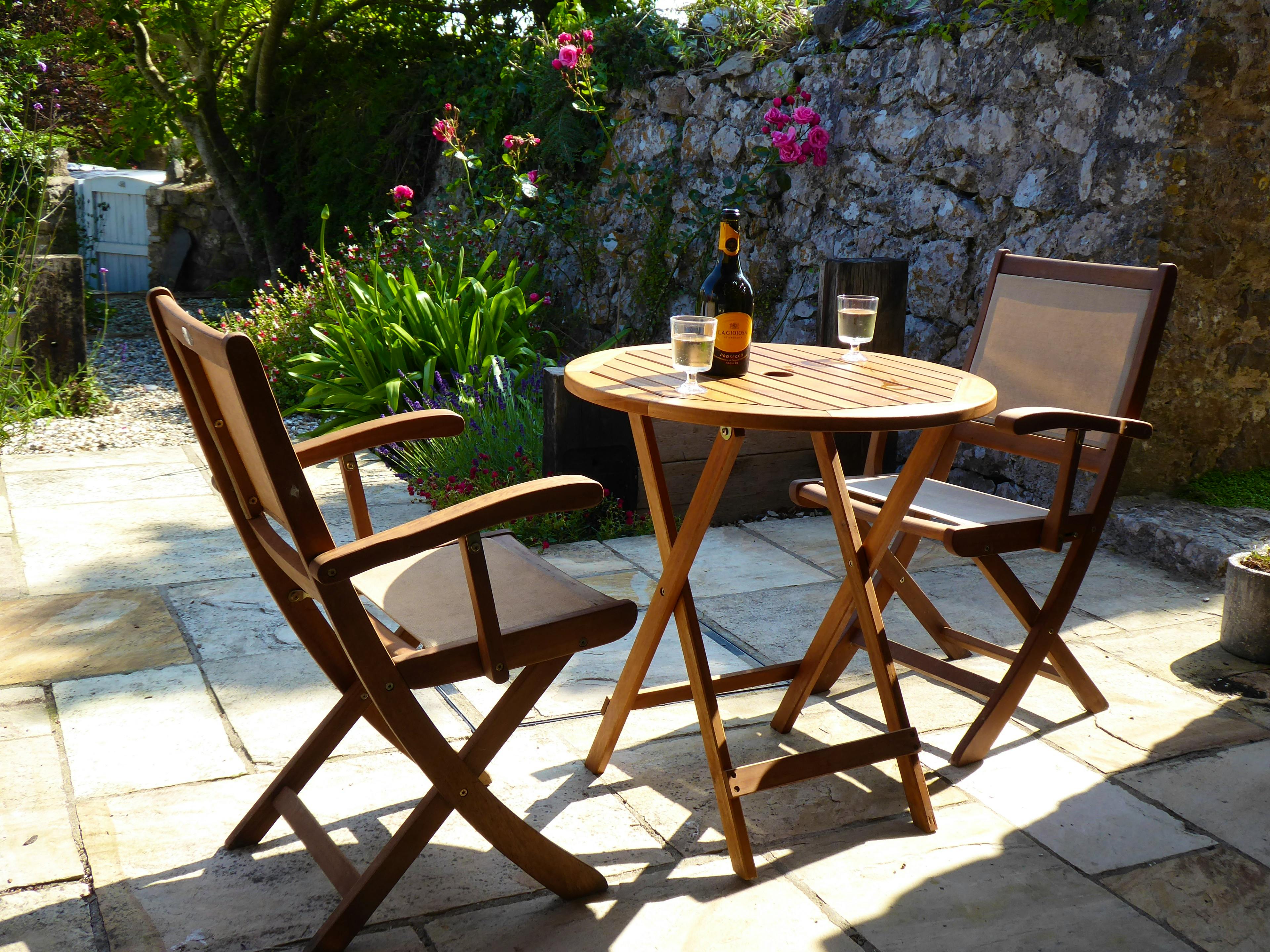 Evening drinks on the patio.