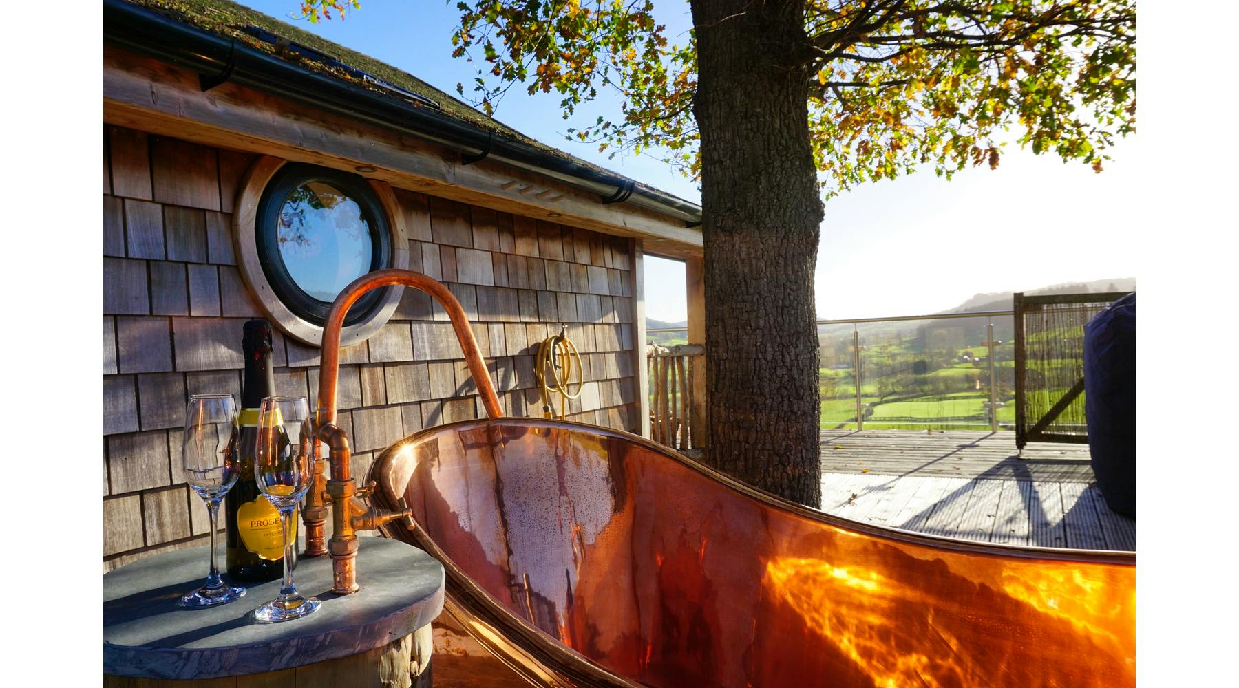 Copper bath with a view