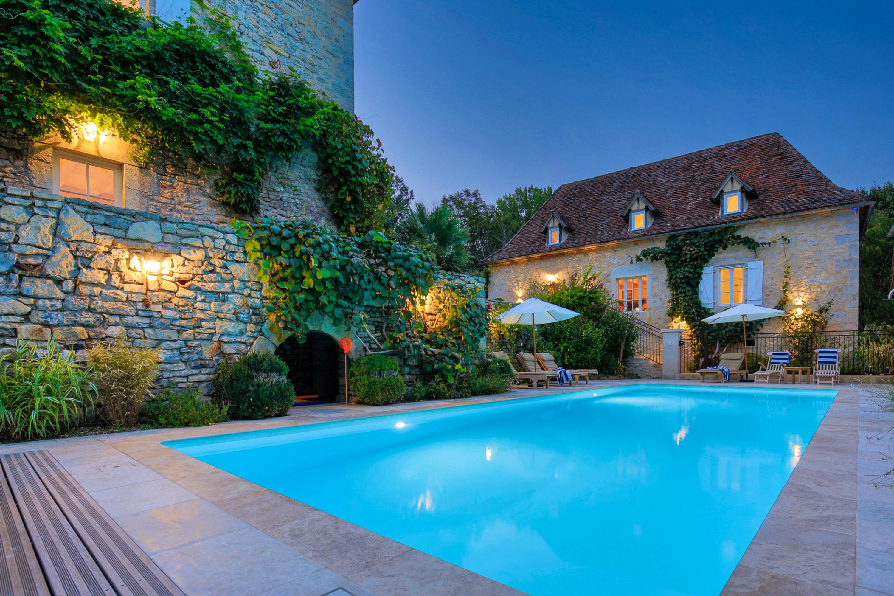 Evening swim at Le Moulin