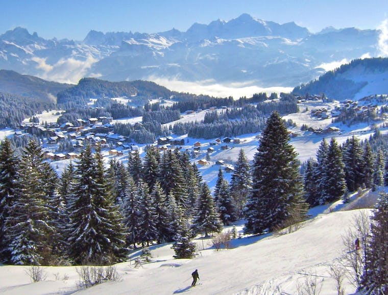 The village's ski resort, Praz de Lys -Sommand, 24 lifts and 60km ski runs.