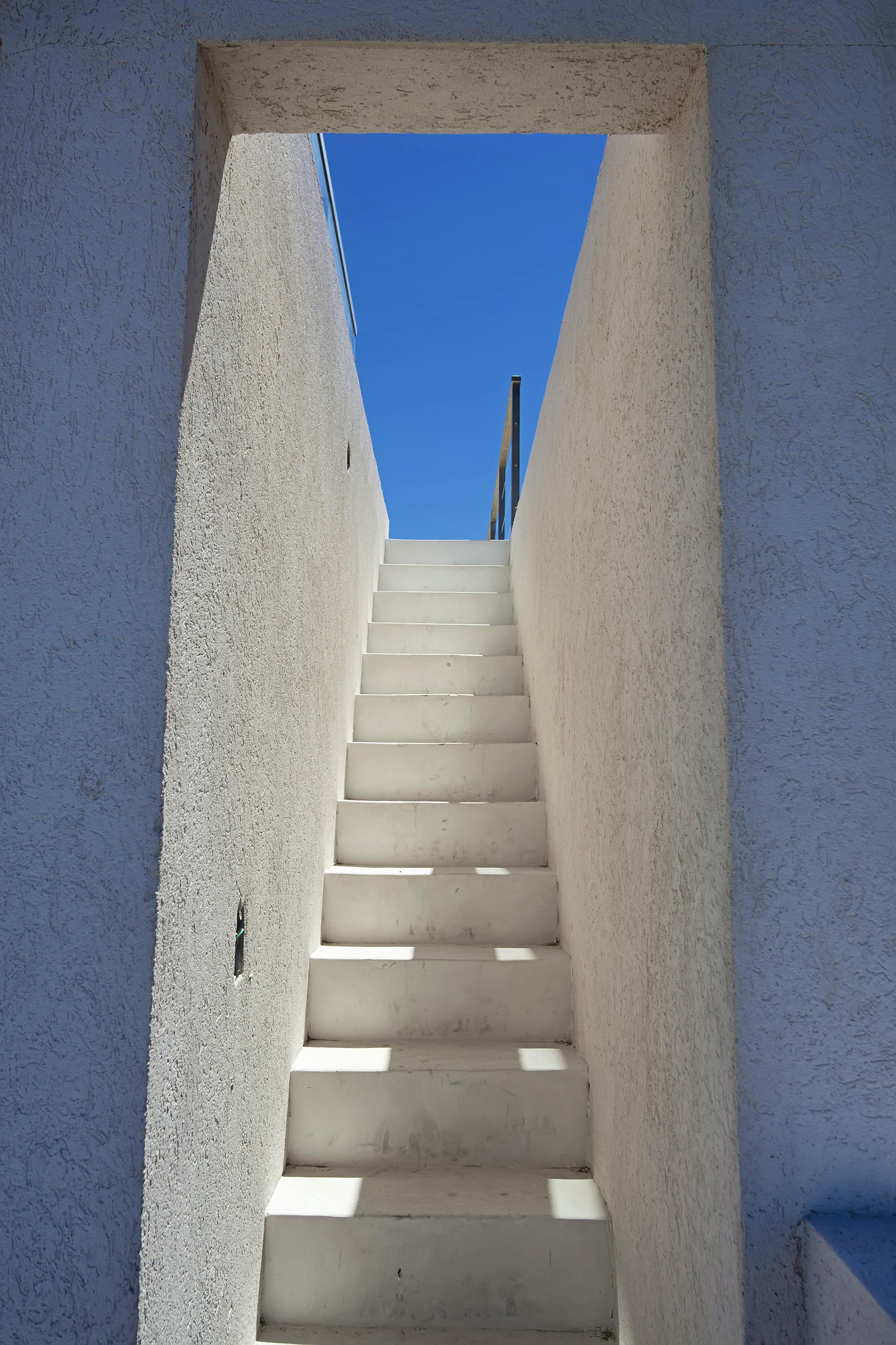 Stairs to the rooftop terrace