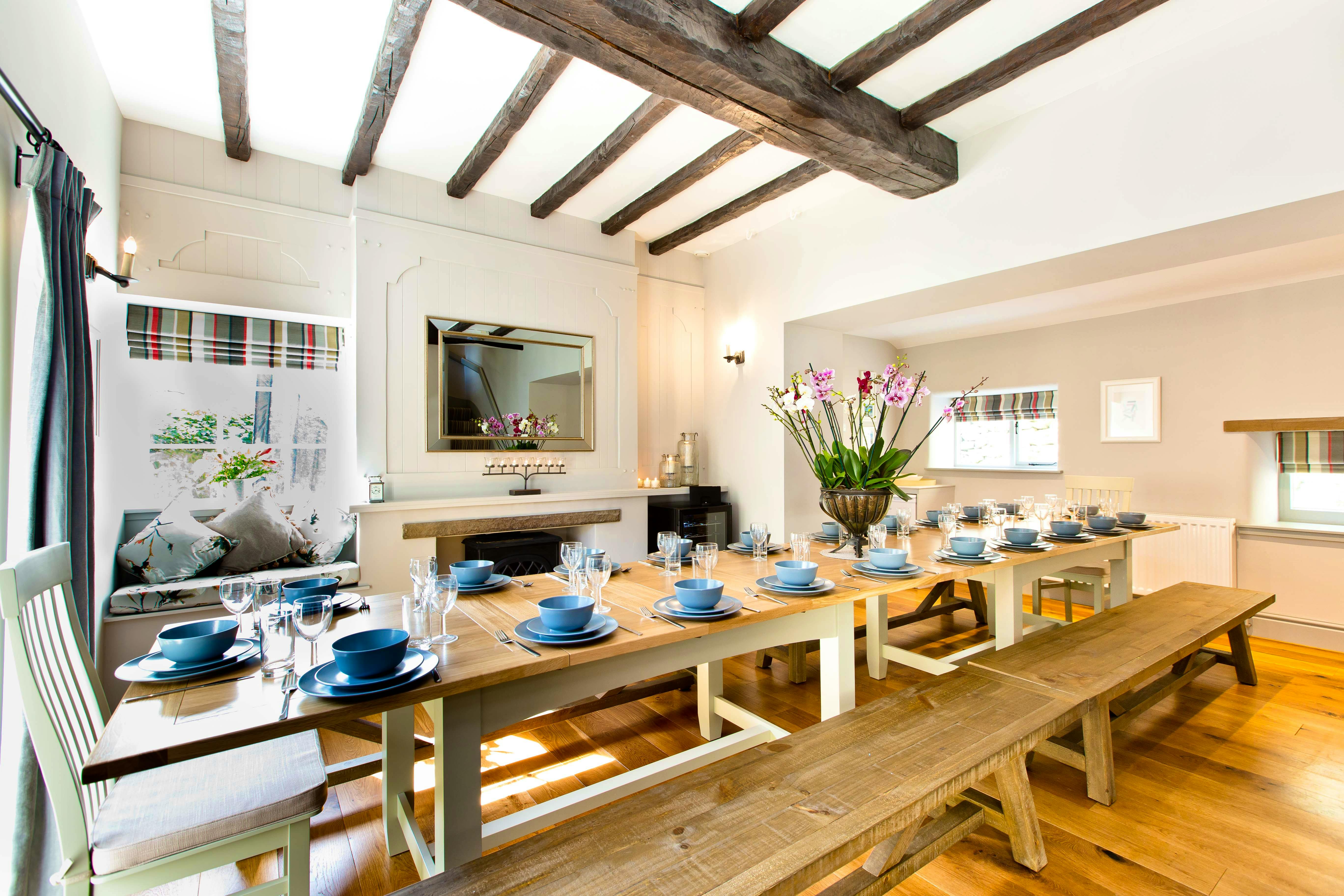 Spacious dining area