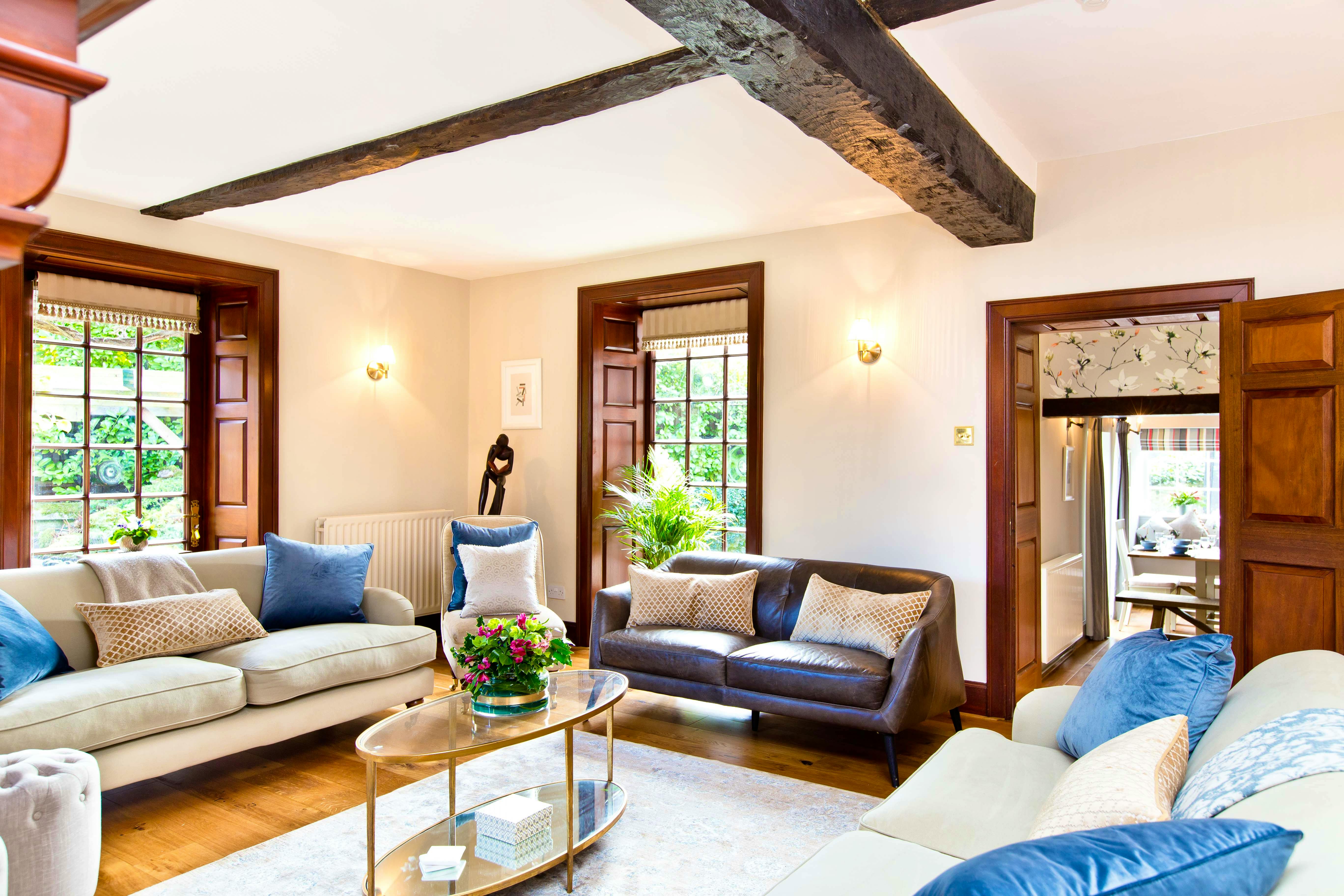 Original beams in sitting room