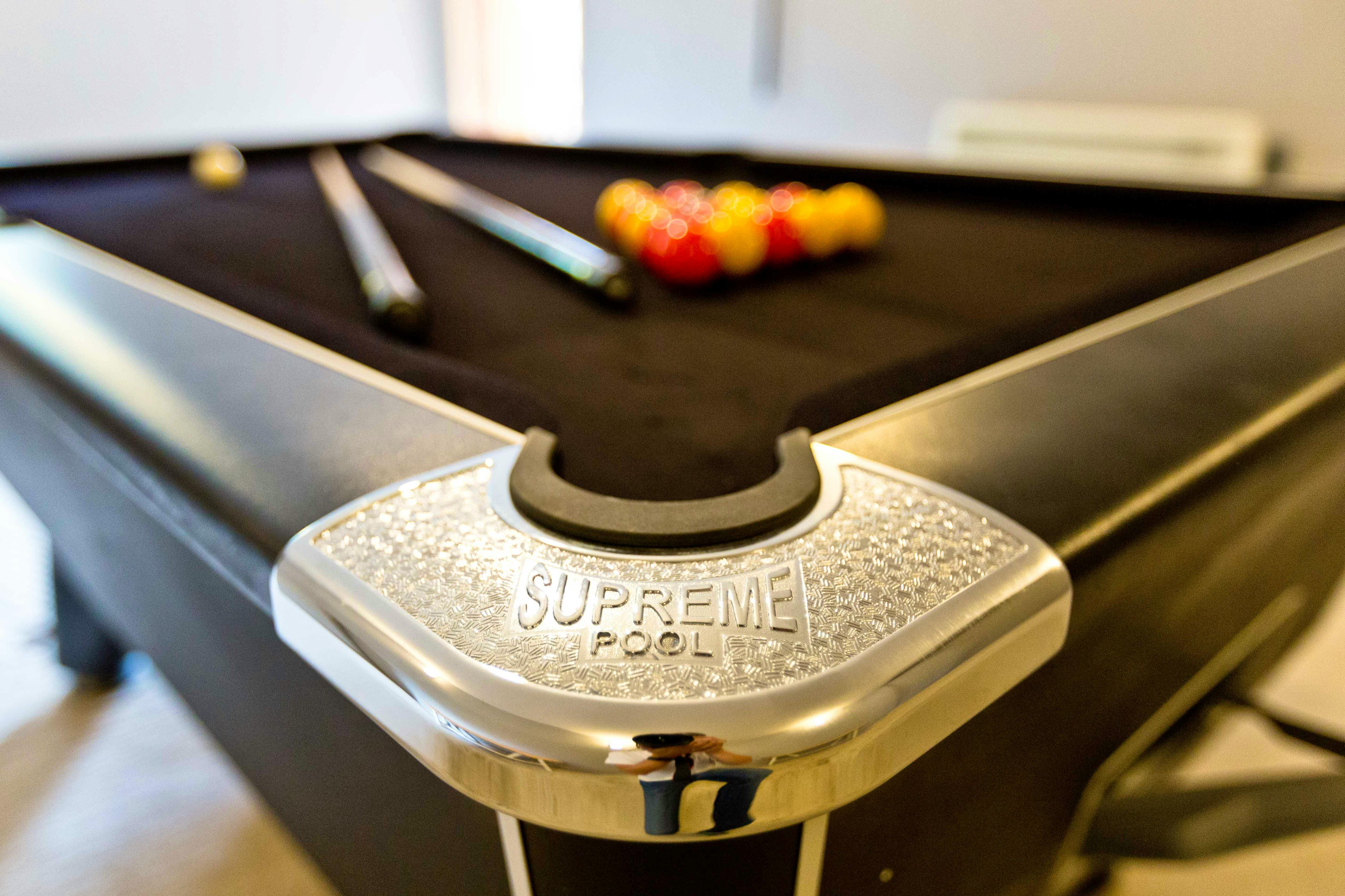 Pool table in the games room