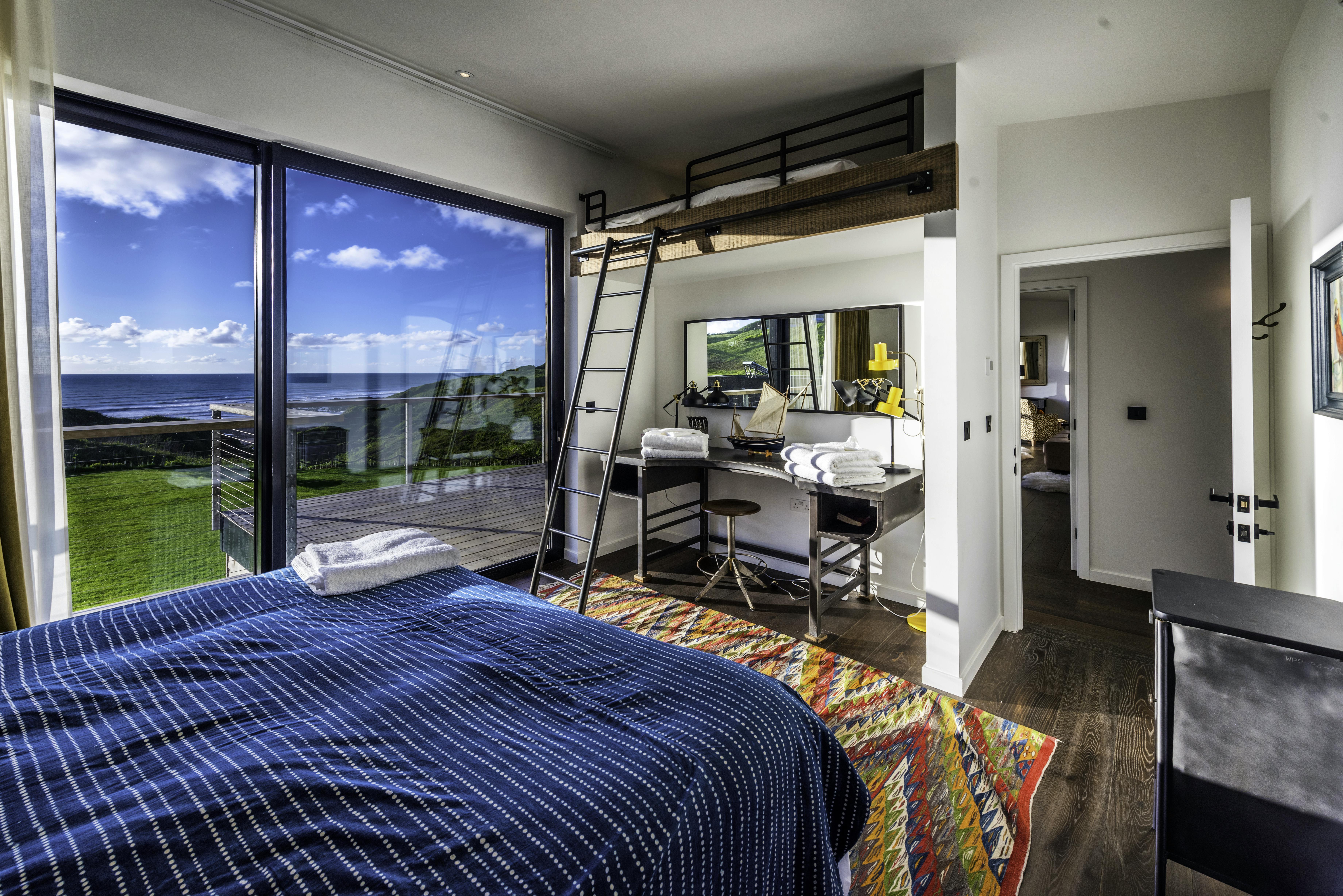 Bed 2 has SK bed plus another SK bed on a high mezzaninie