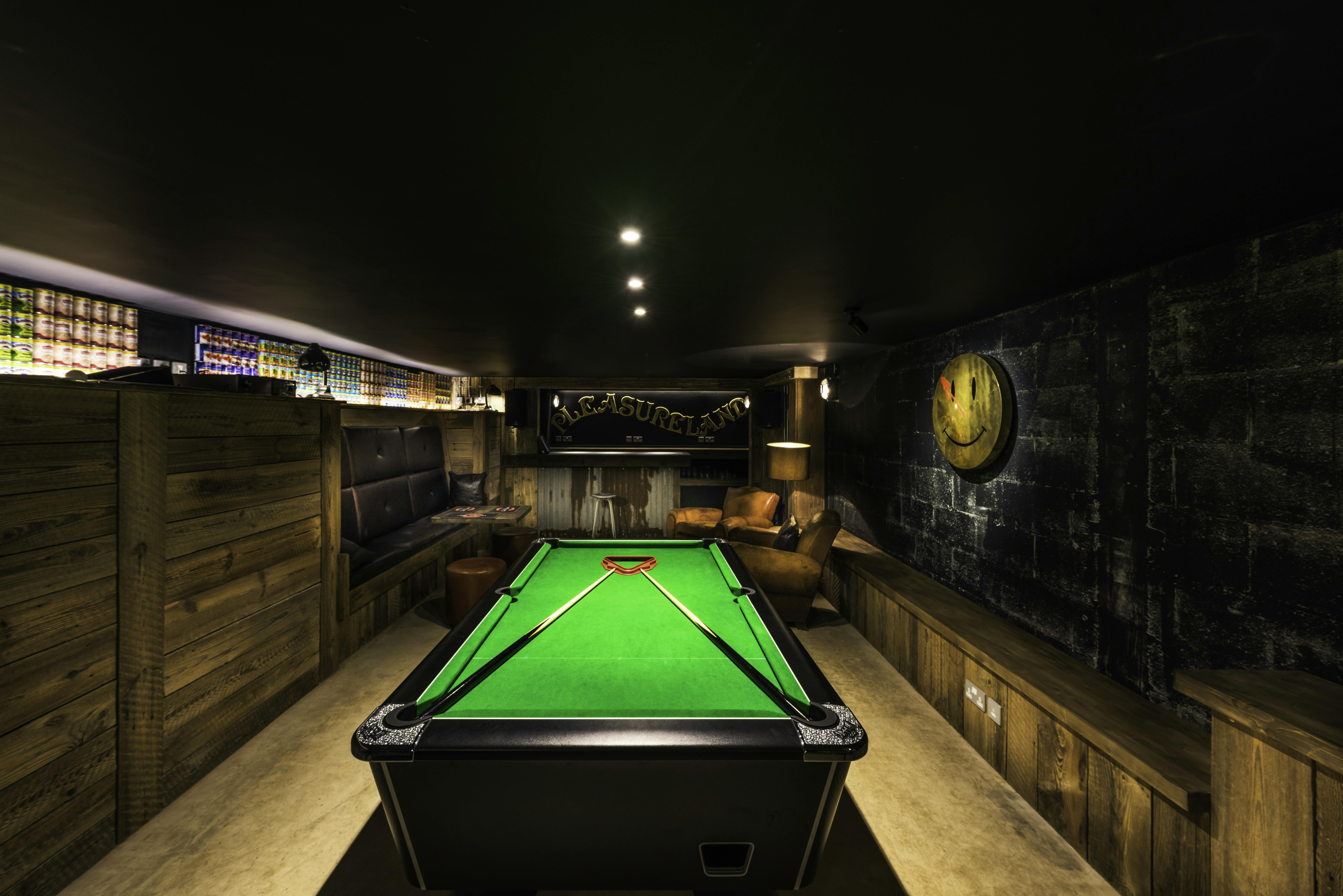 Pool Table in the secret Bunker Bar