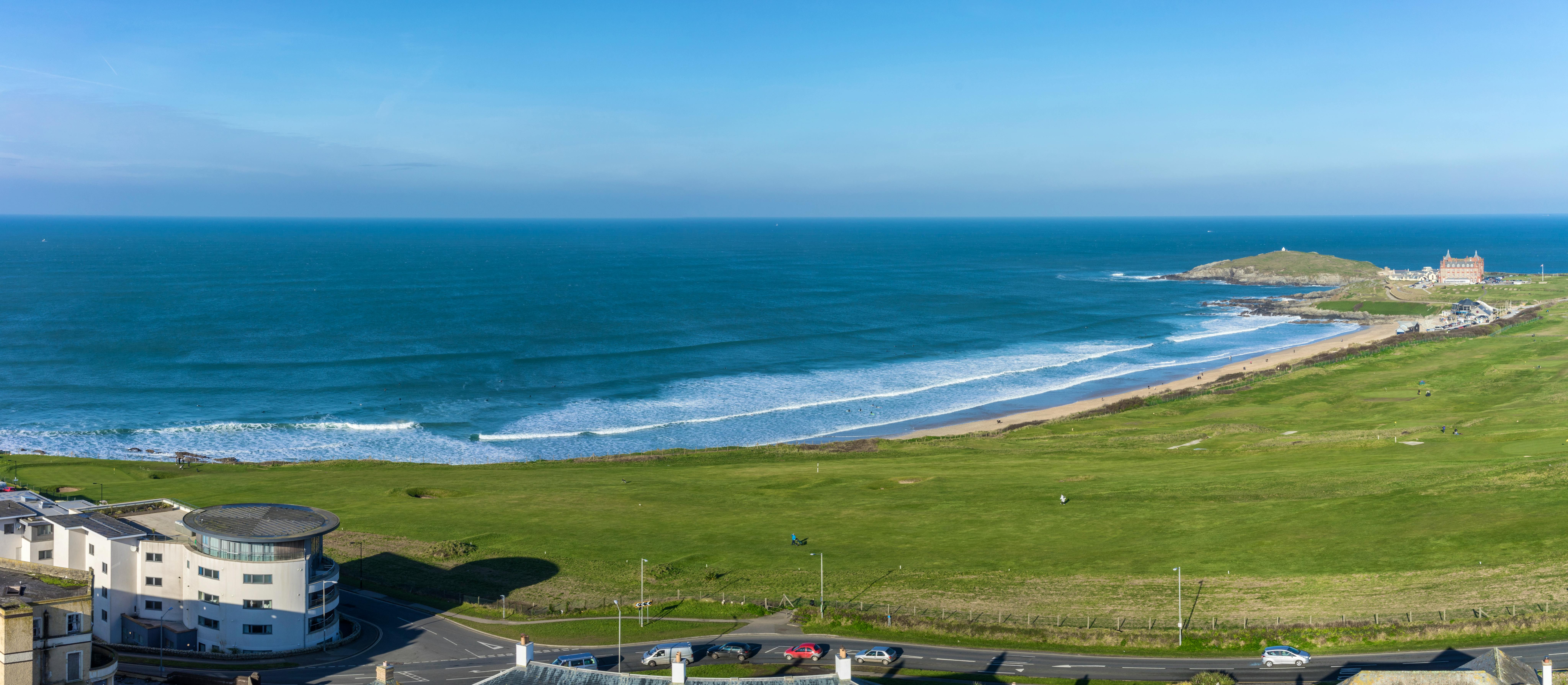 Circular Penthouse visible on left - 2 minutes walk from Fistral beach