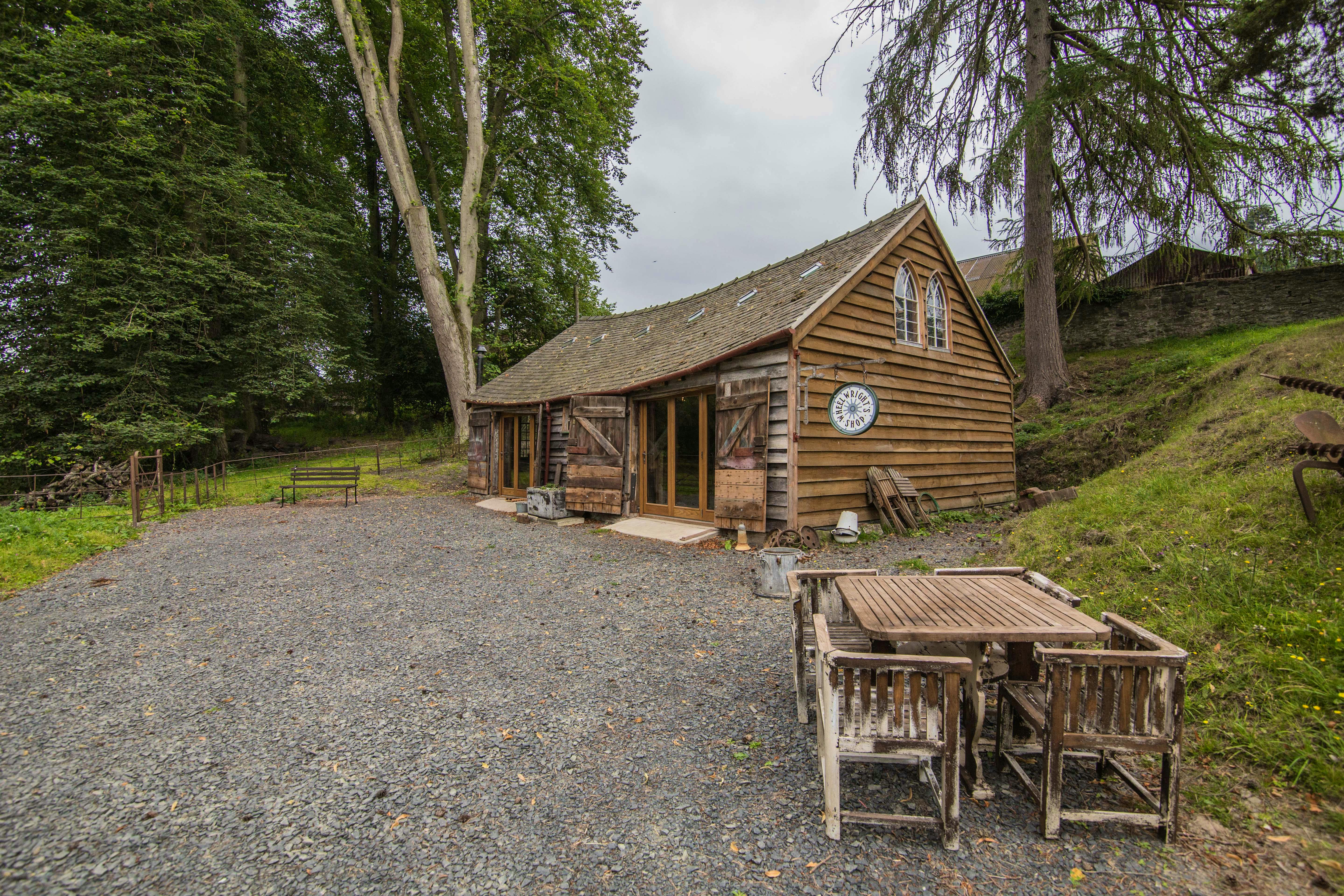 Wheelwright's Shop A quirky cabin on Shropshire's Walcot Estate.