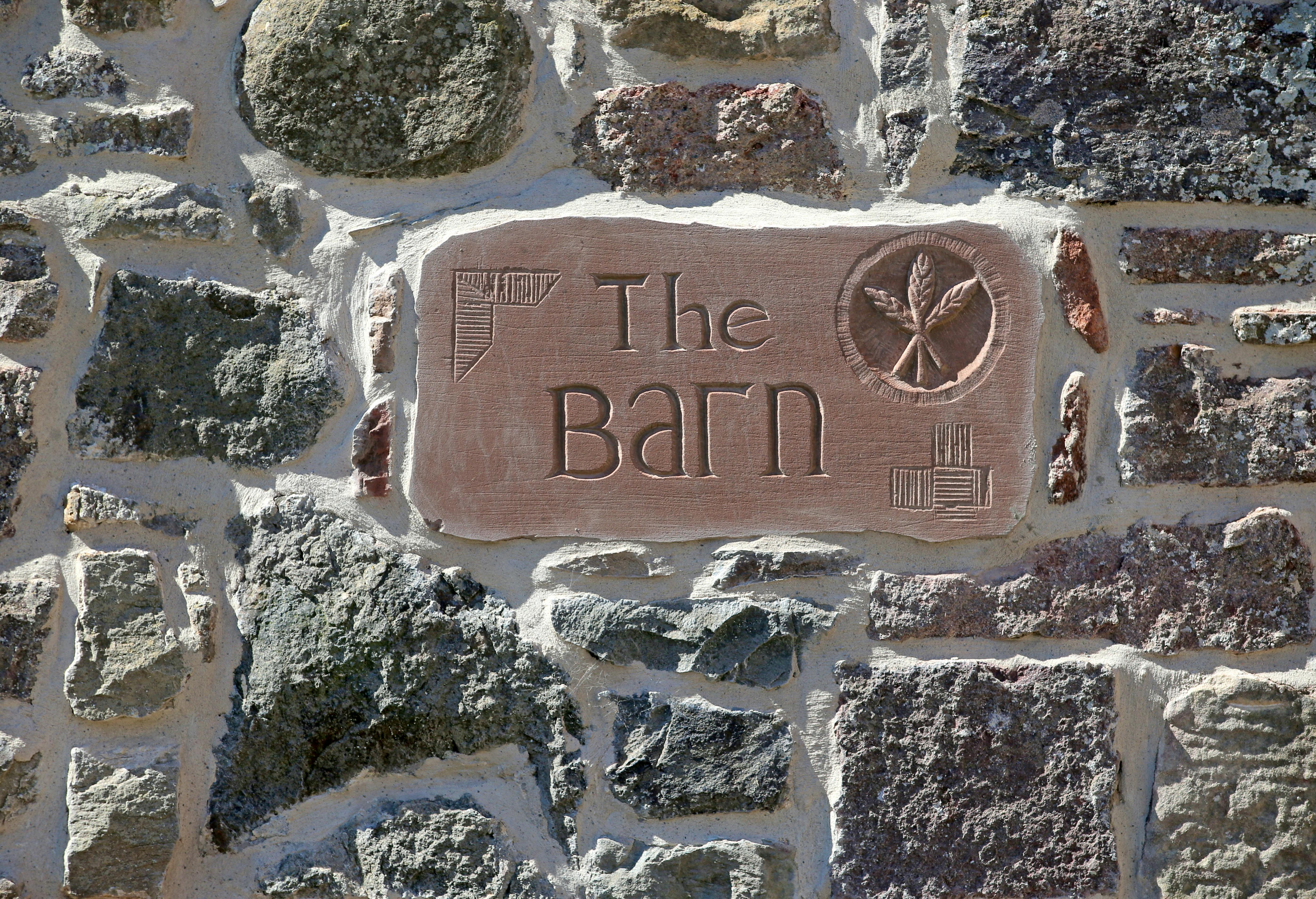 The Barn - hand carved sign