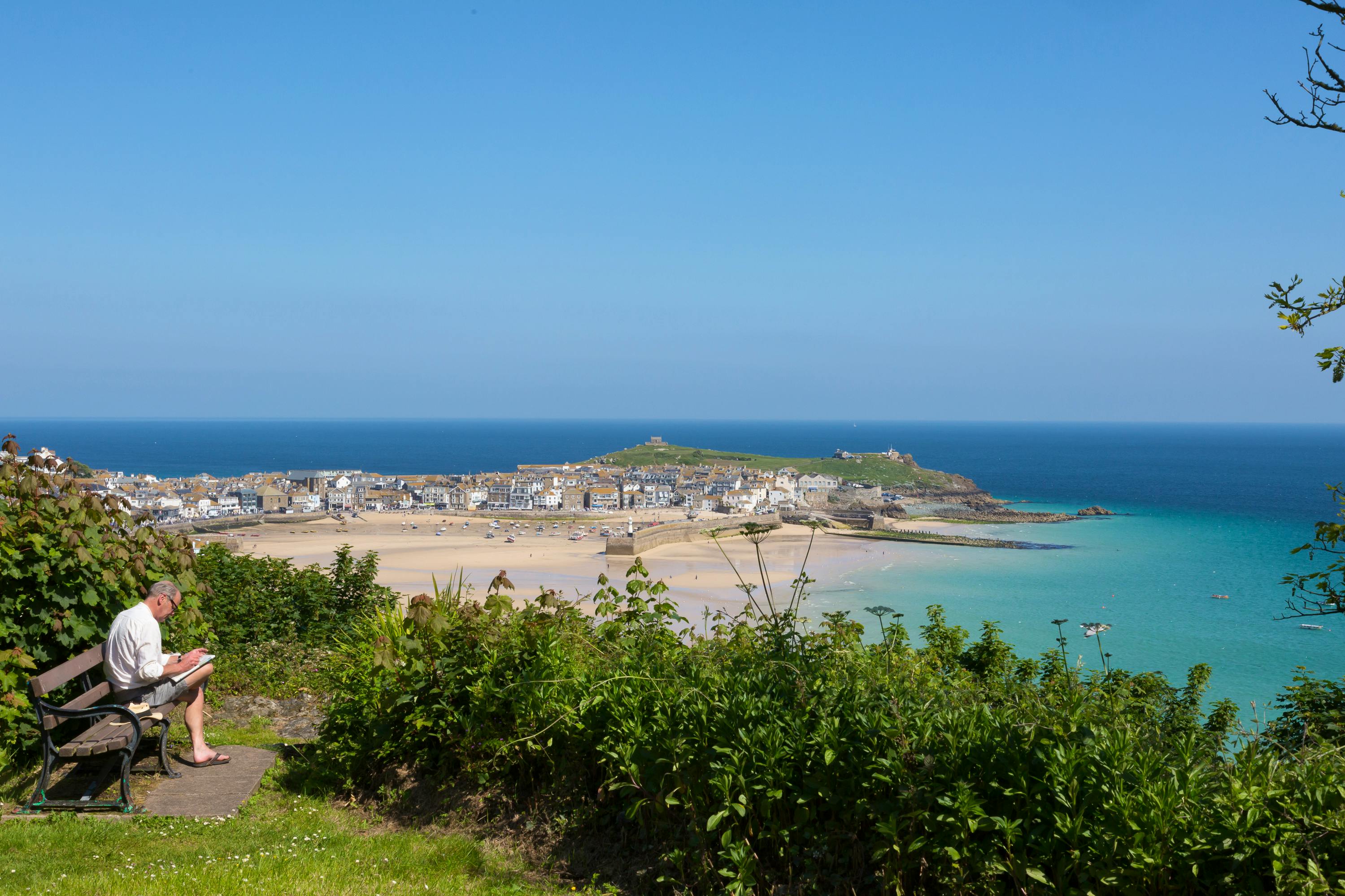 Views across St Ives from Hain Walk