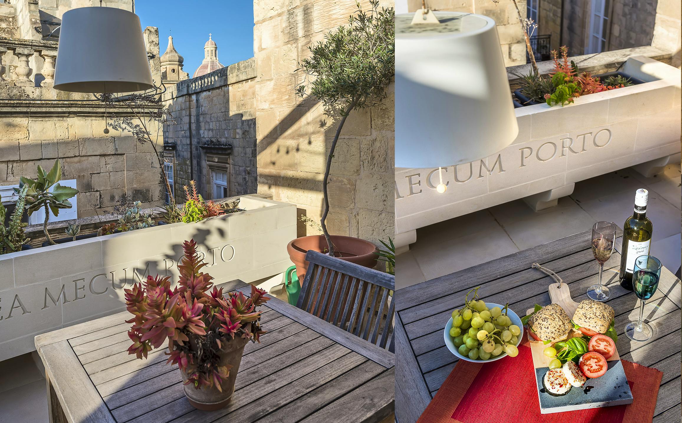 Enjoy the sunny Maltese weather on the terrace