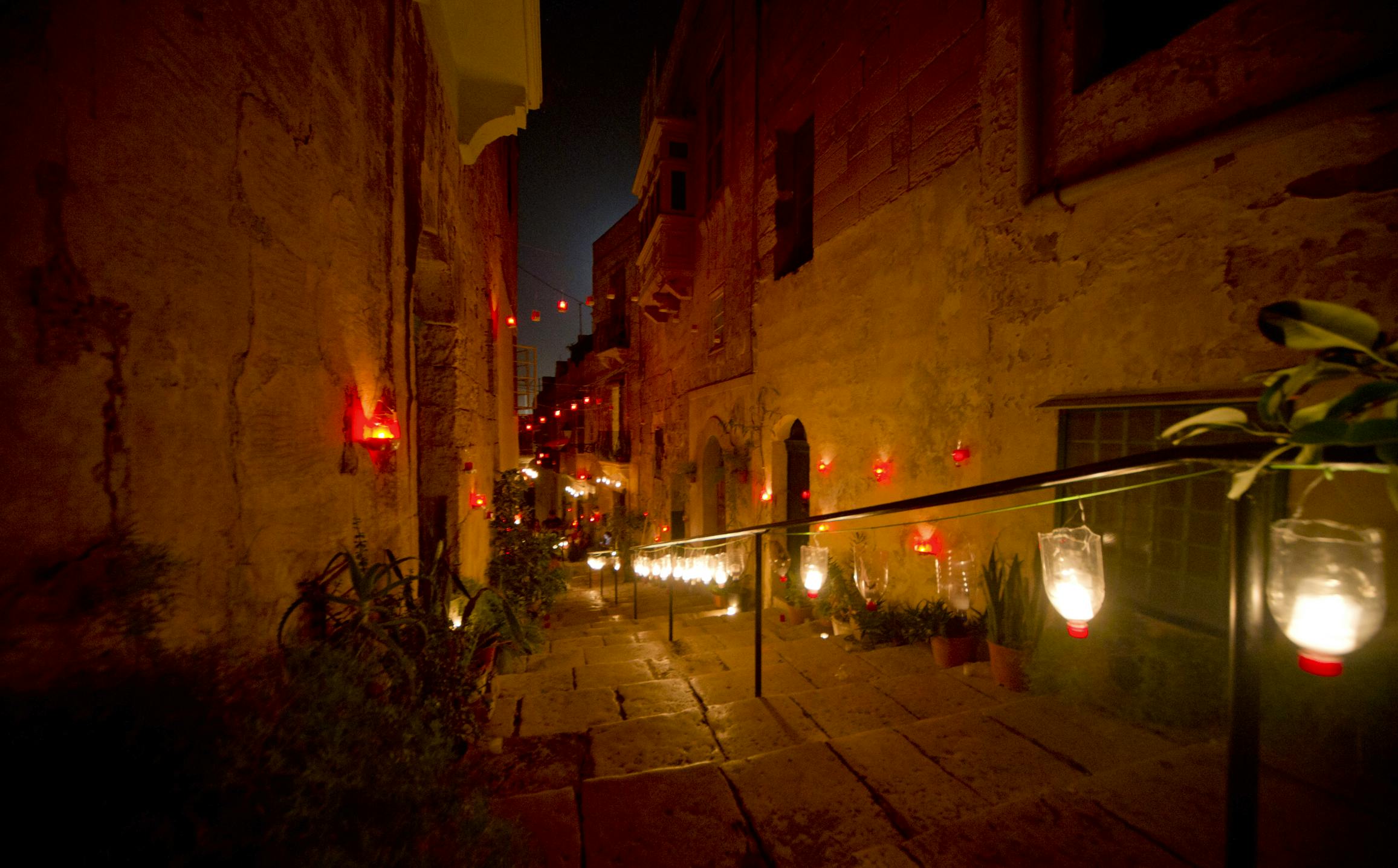 The candlelit town of Vittoriosa on BirguFest in October