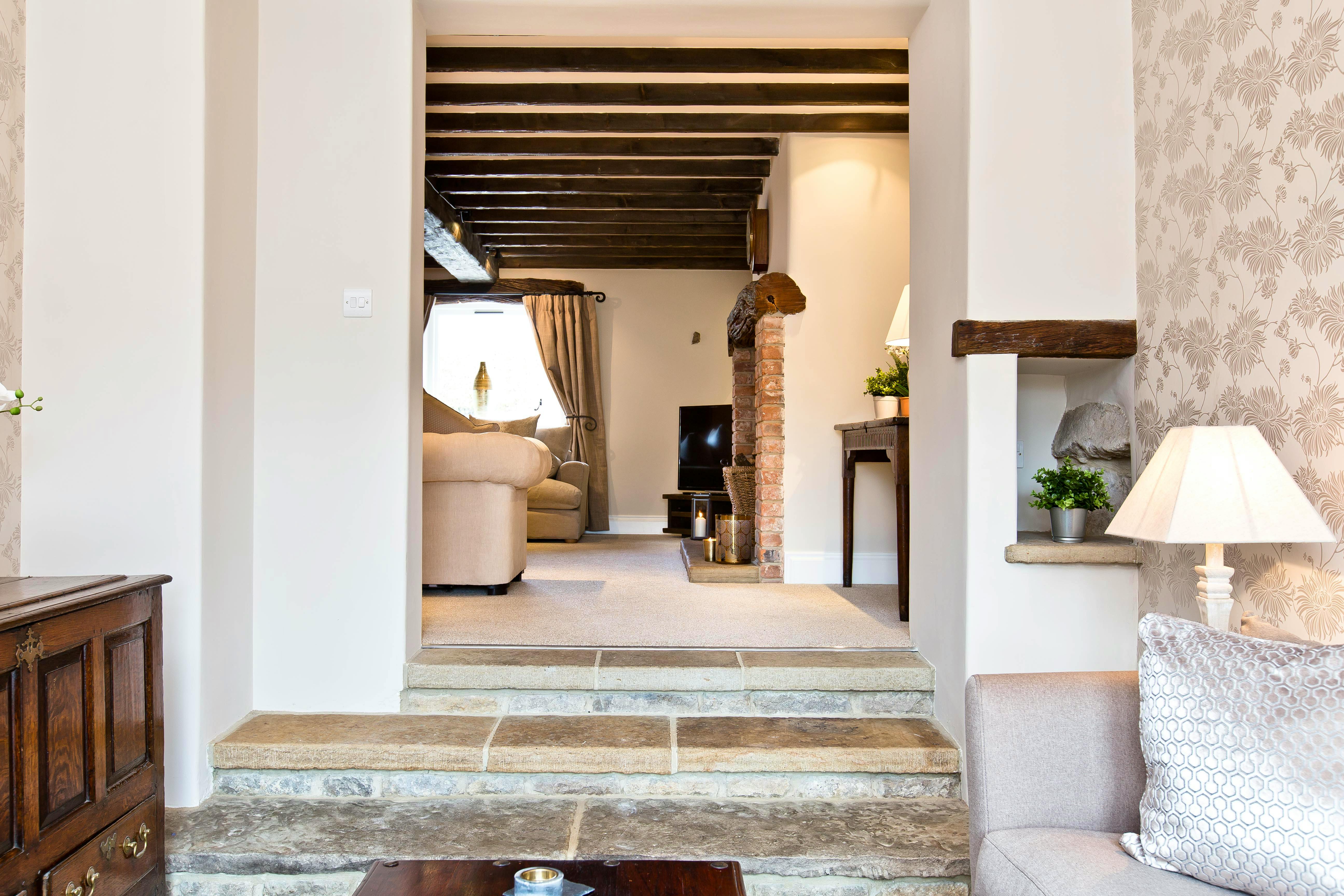 Steps from snug to lounge