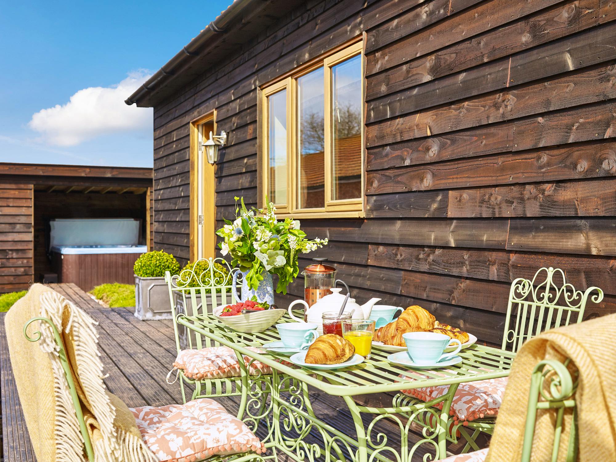 Breakfast on the Decked area 
