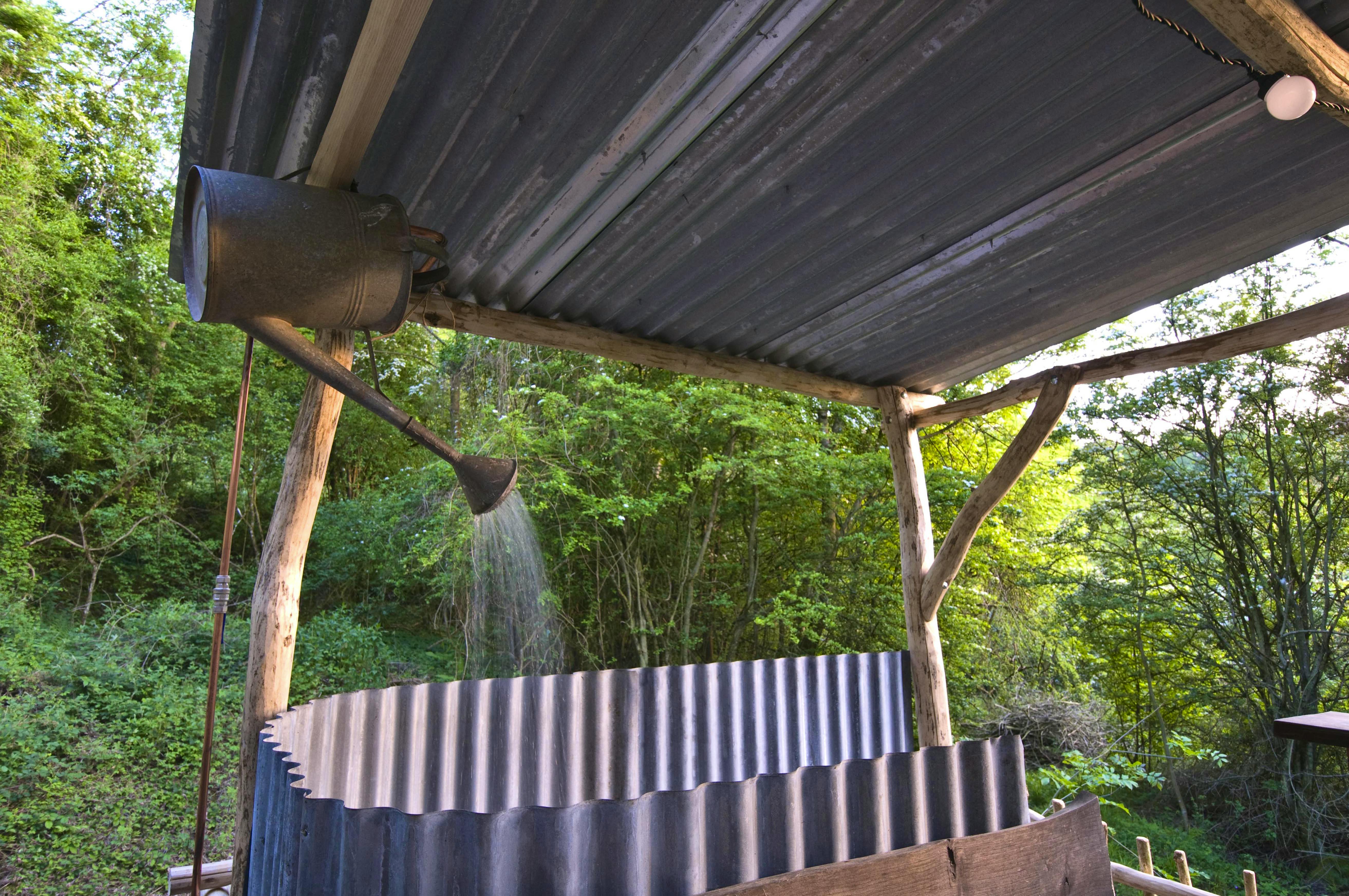 The hot and cold running watering can shower