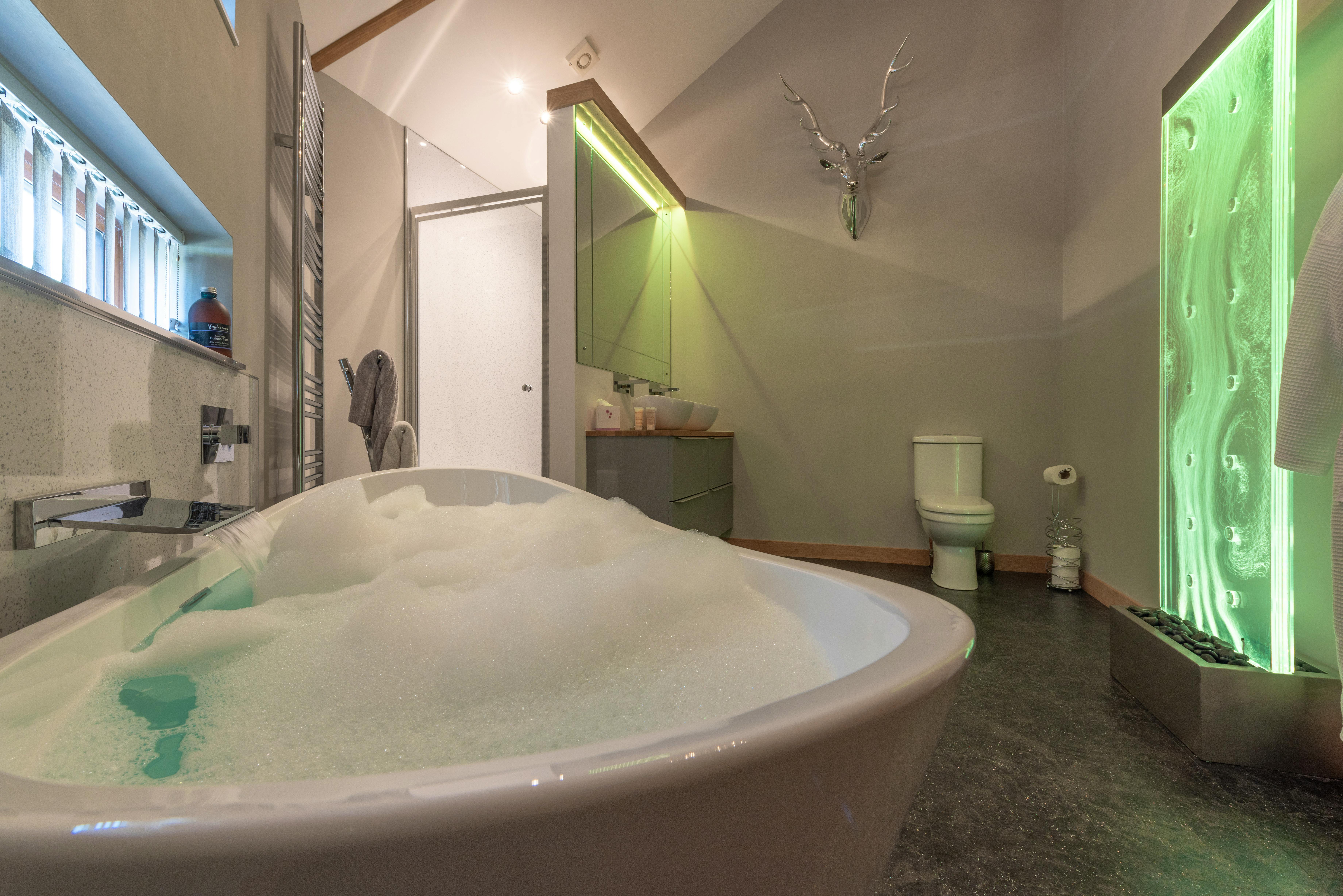 Silver Birch Treehouse - Spacious bathroom