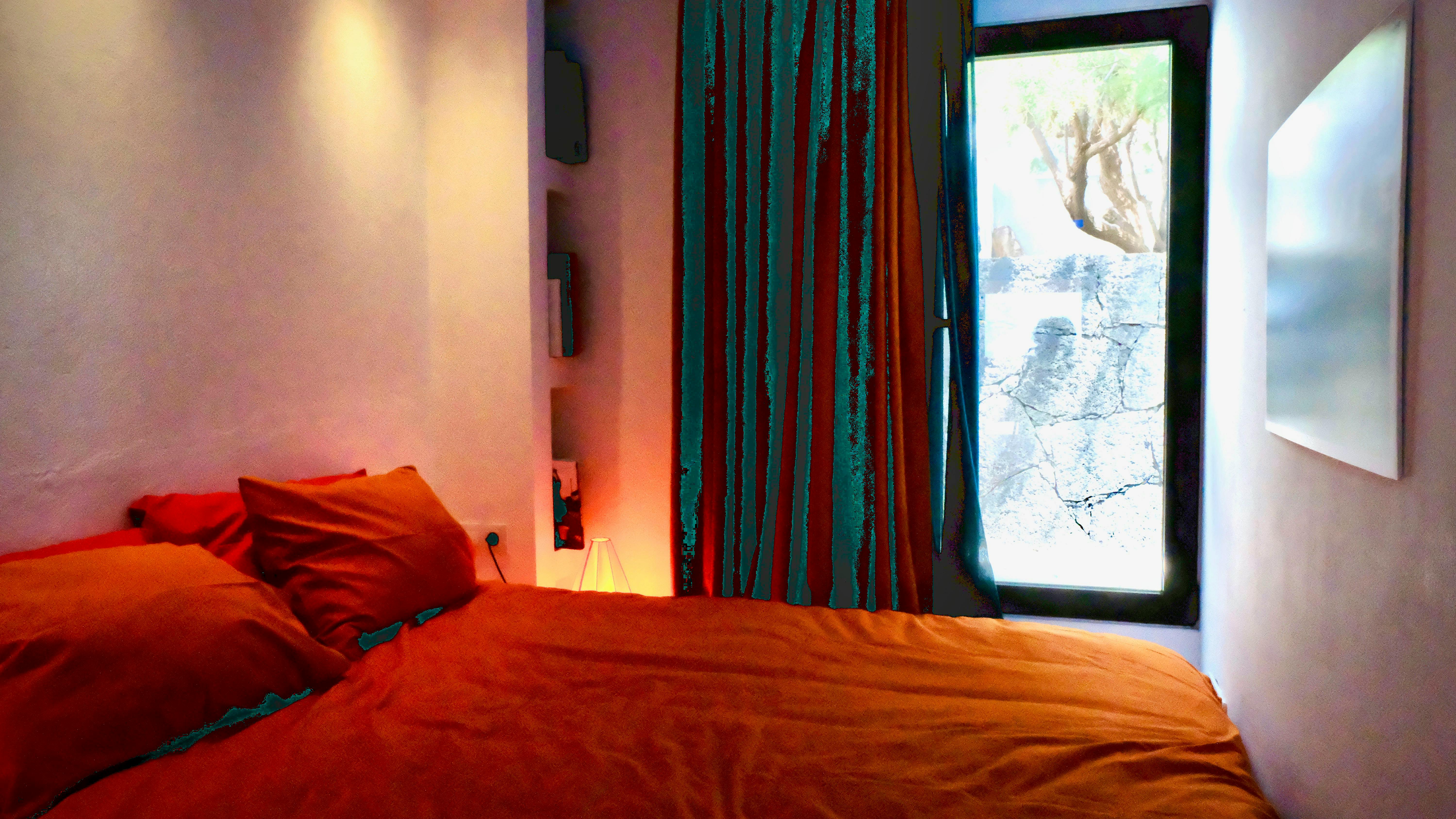 the second bedroom is tiny but hyper cosy