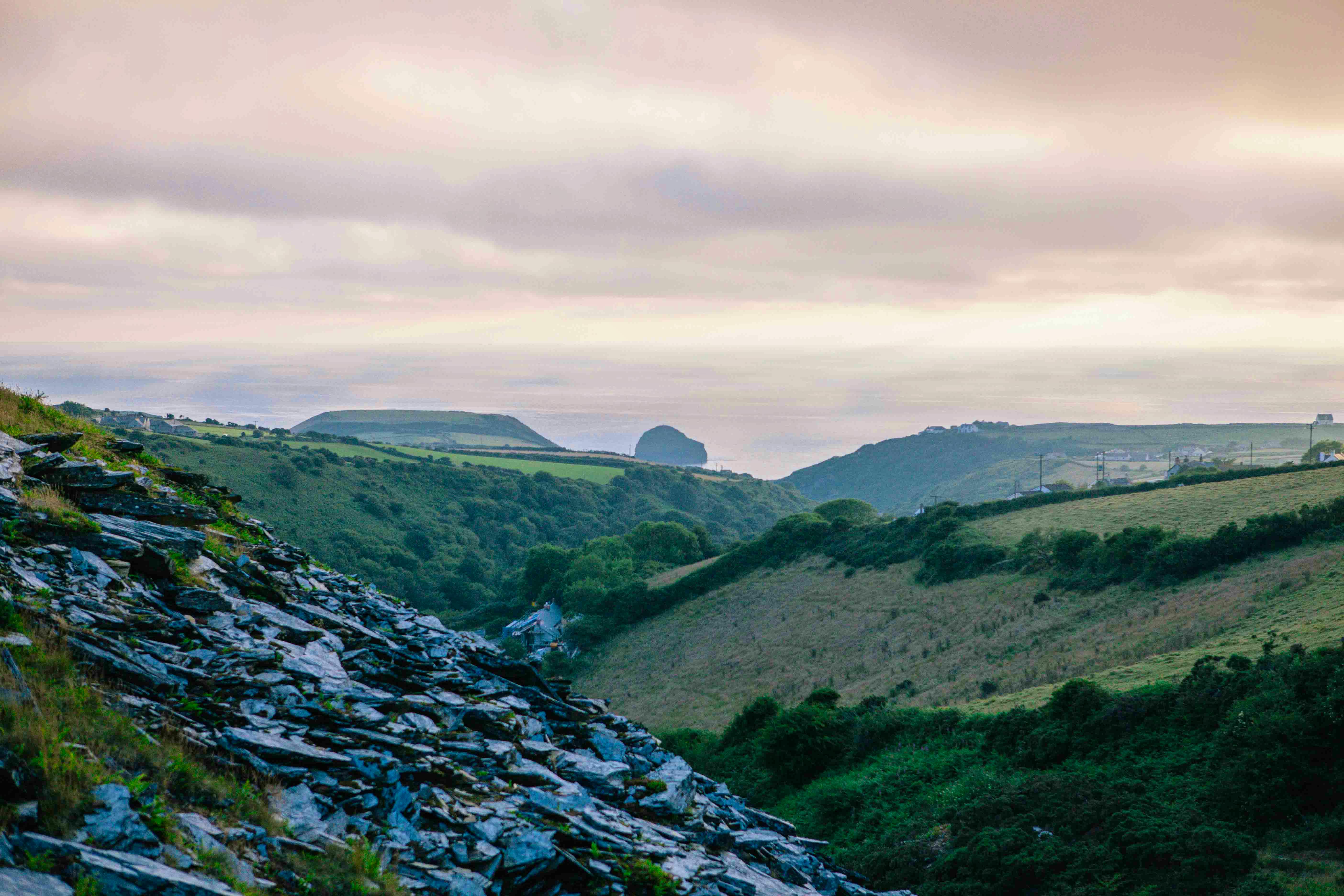 The view to Trebarwith Strand