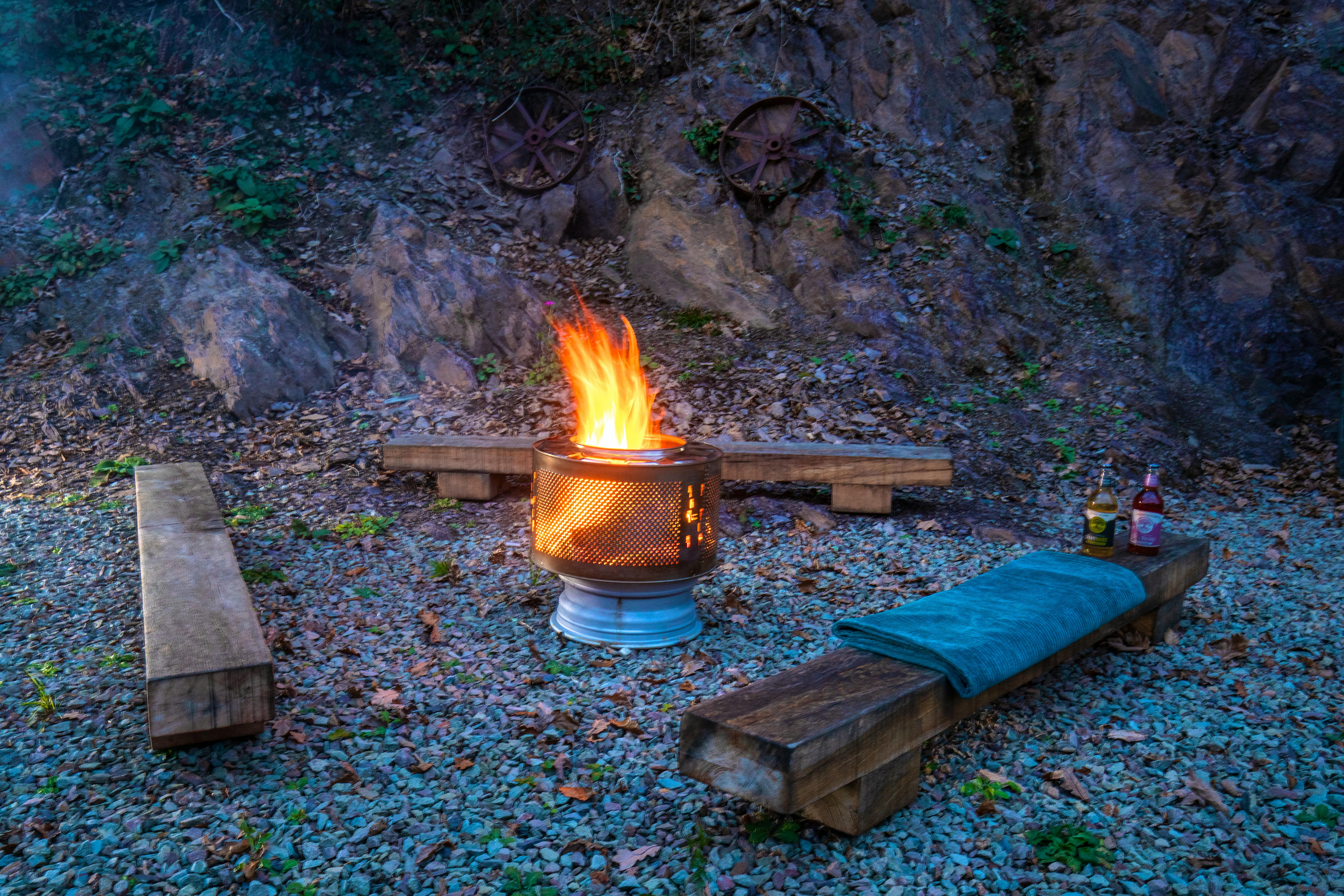 Gather round the fire pit in the evening's silence