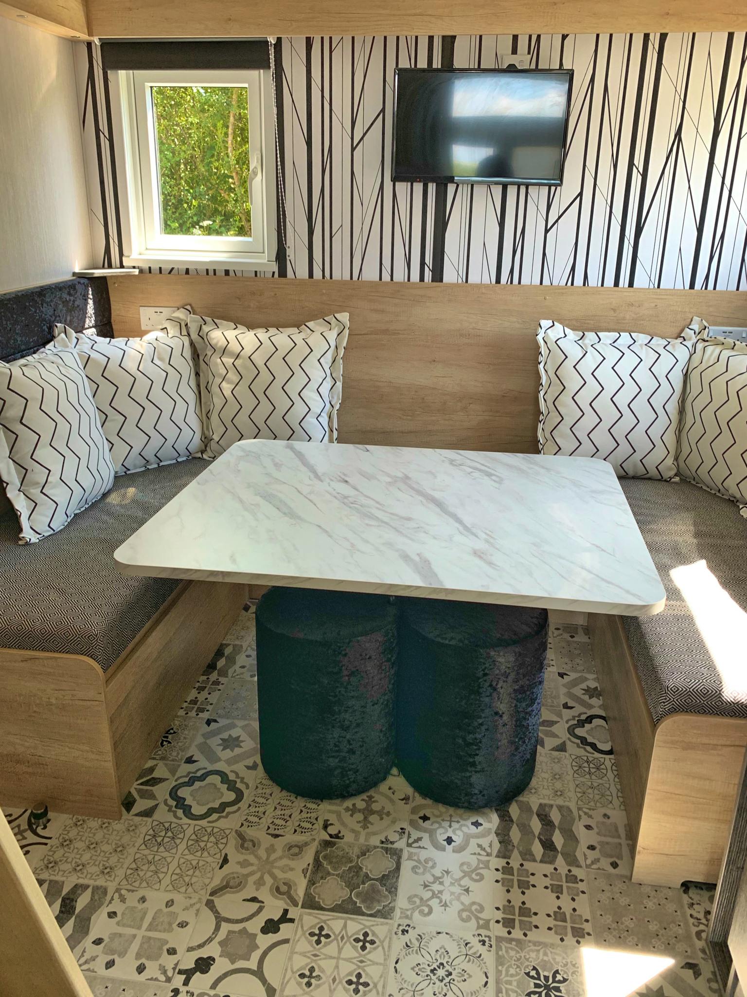 The dining room turns into the second bedroom