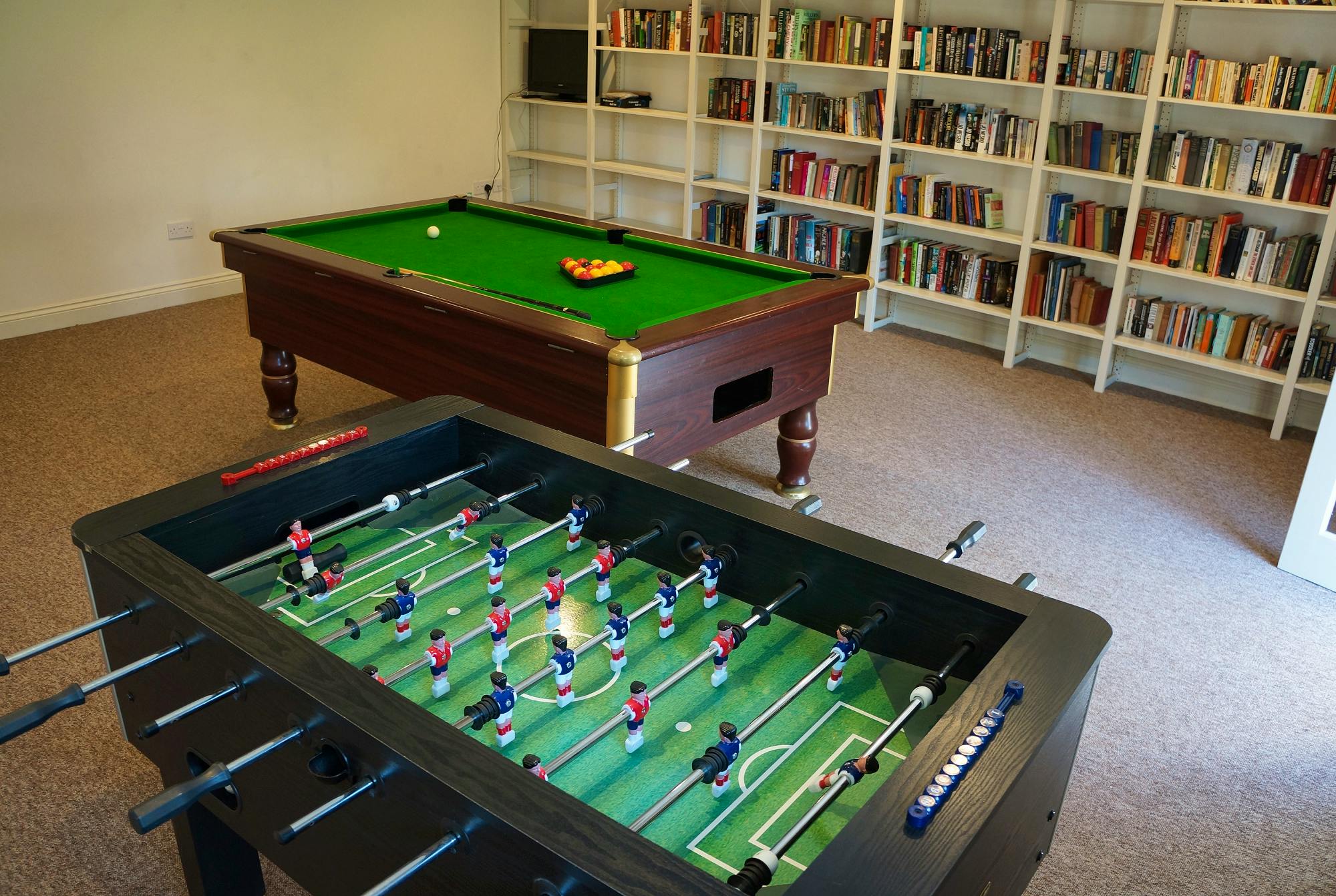 Games room with pool table 